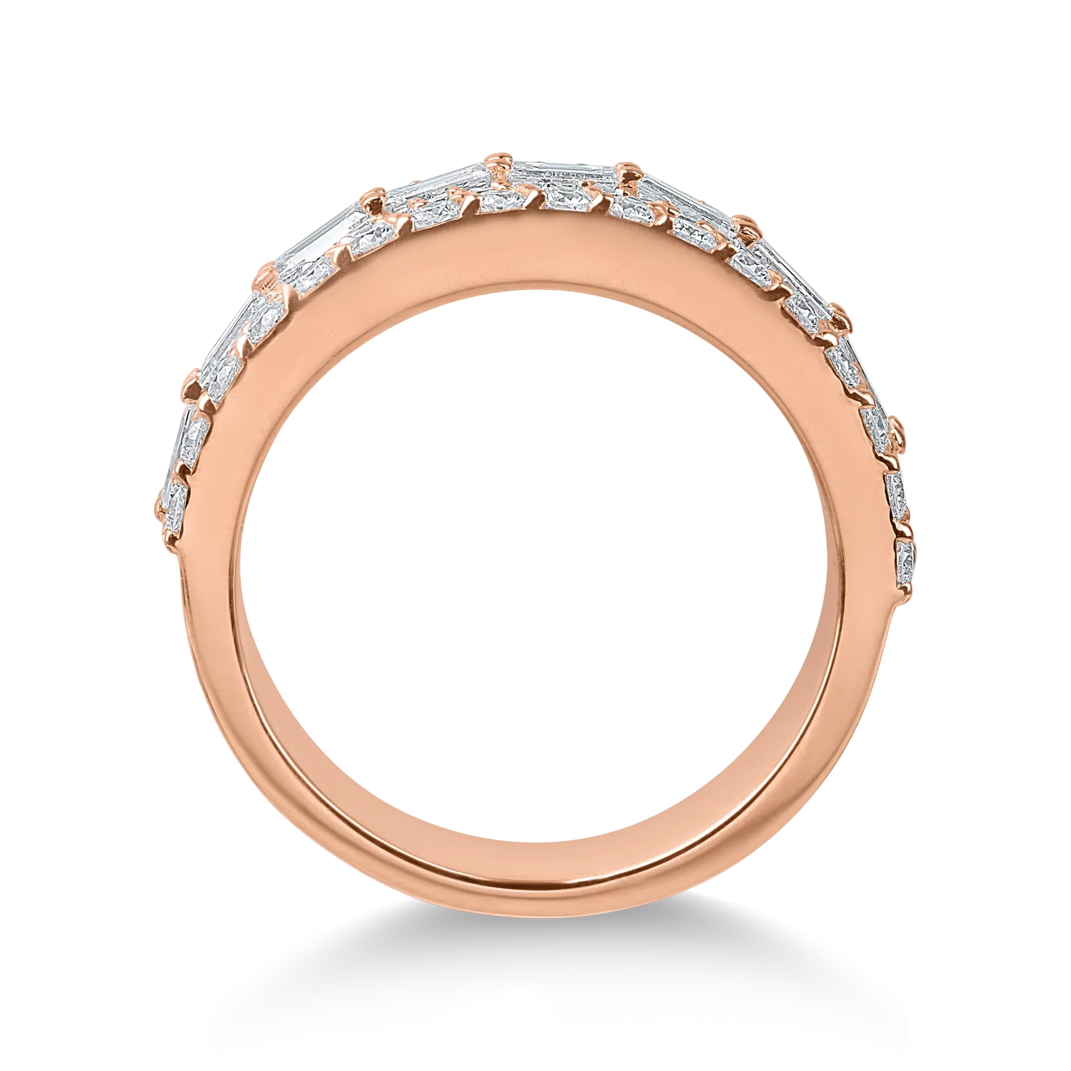 Inel din aur roz cu diamante microsetting de 1.3ct