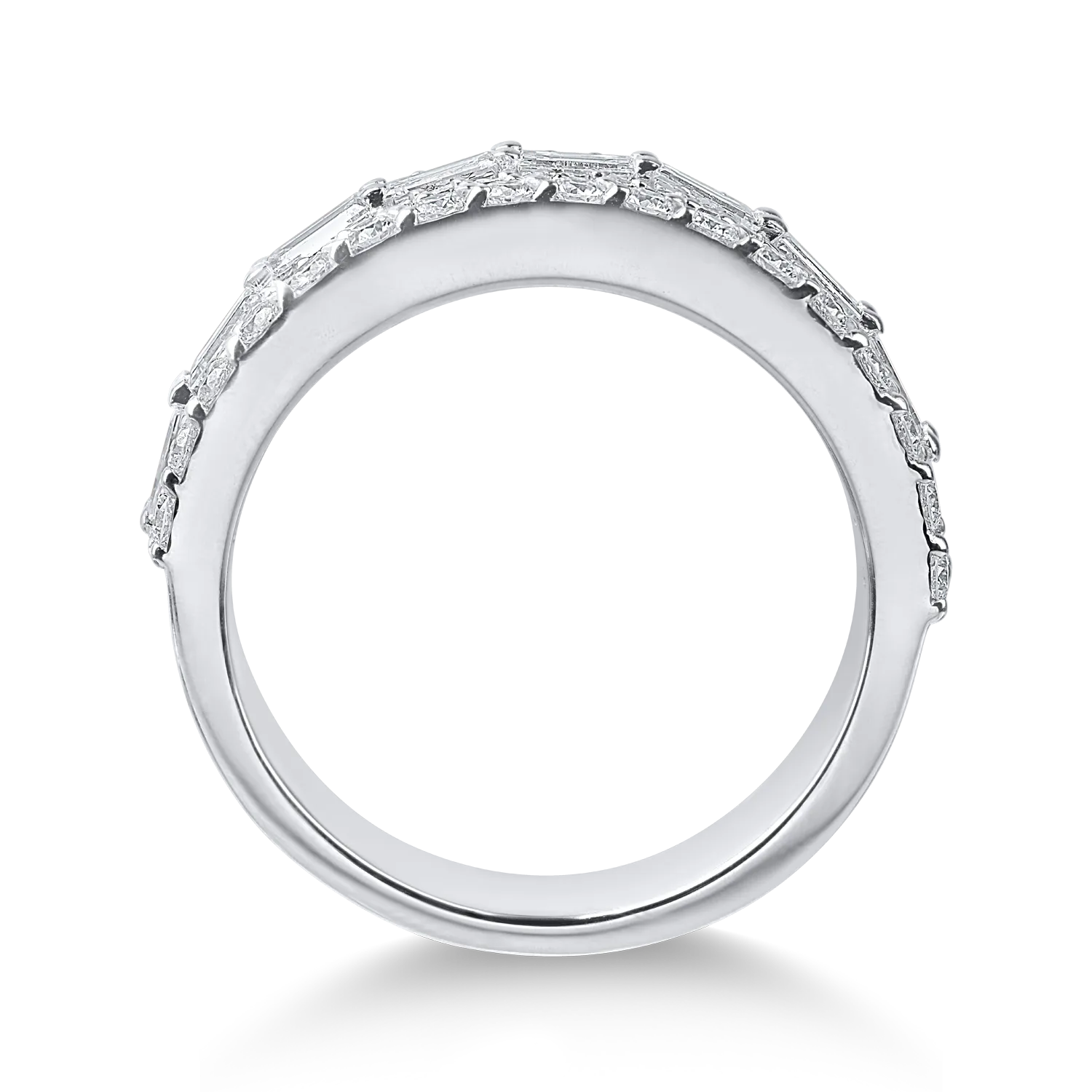 Inel din aur alb cu diamante microsetting de 1.3ct