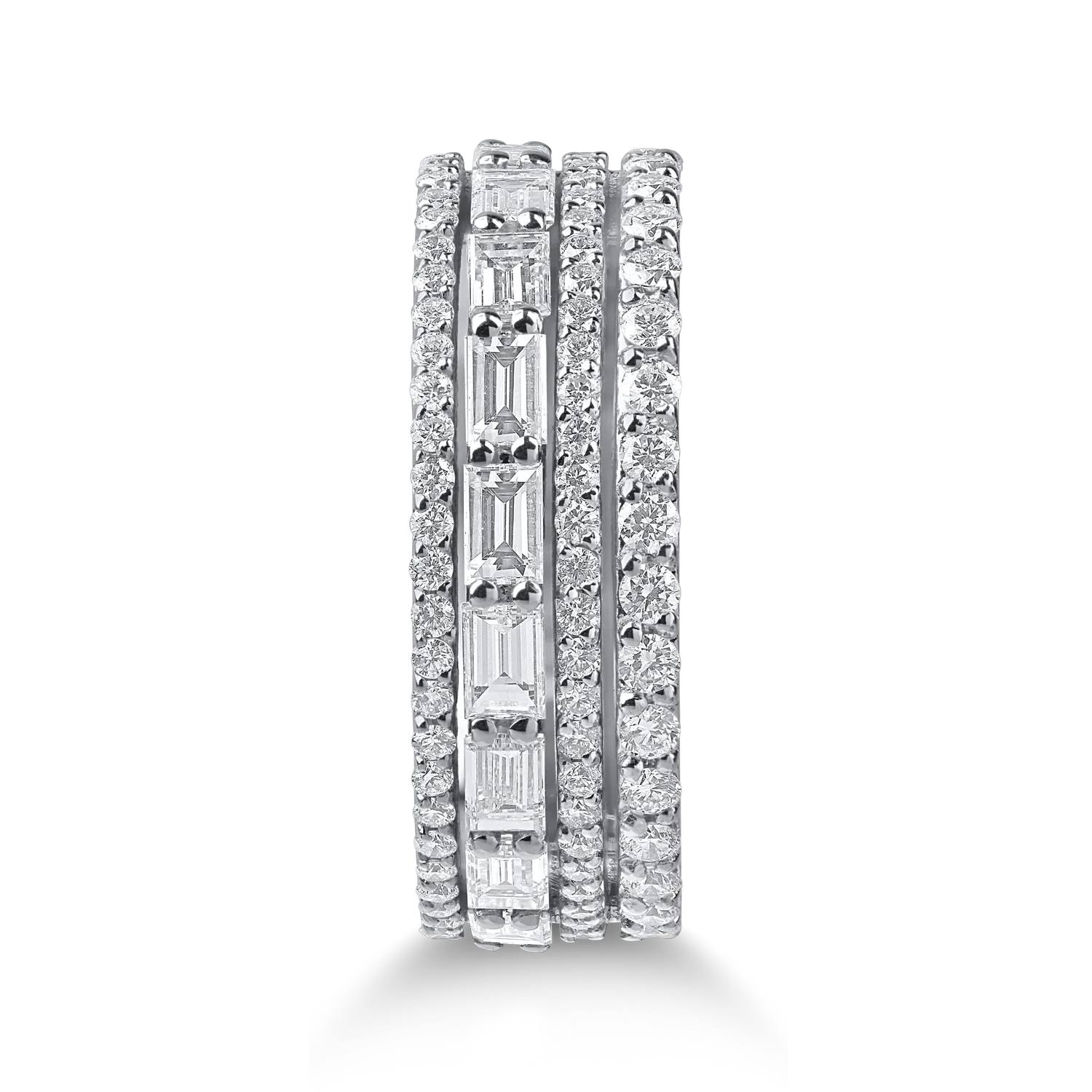Inel din aur alb cu diamante microsetting de 1.3ct