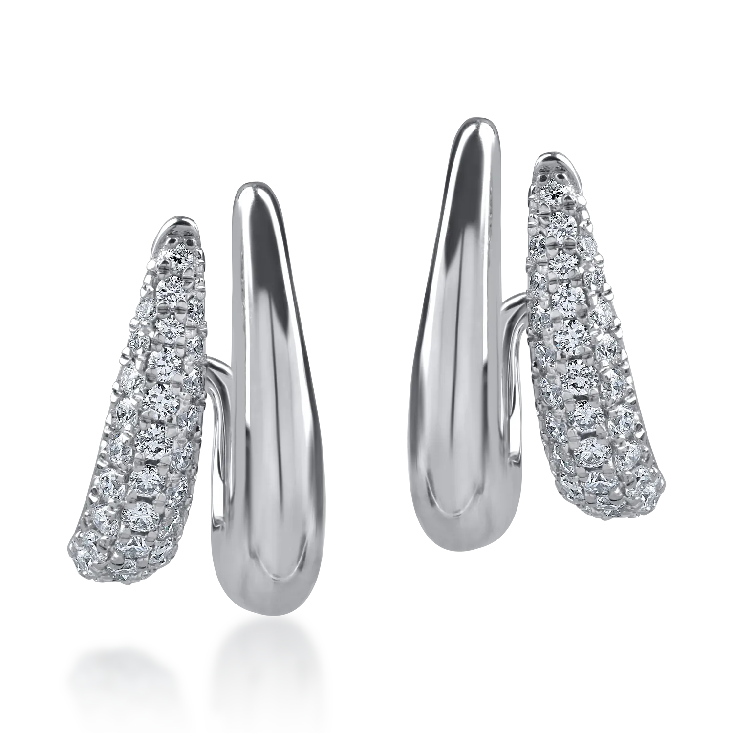 White gold earrings with 0.3ct microsetting diamonds-188461