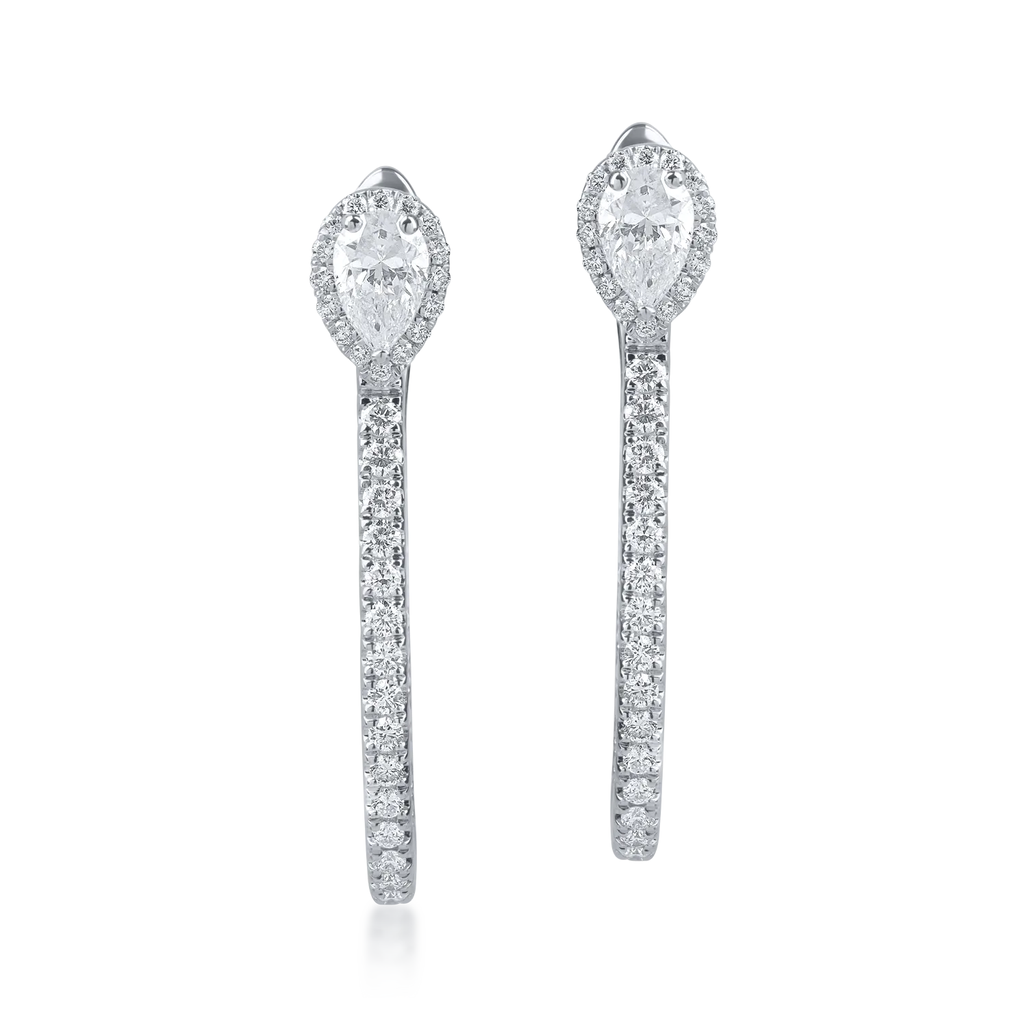 Fehérarany fülbevaló 1.4ct mikrobesűrűsödő gyémántokkal
