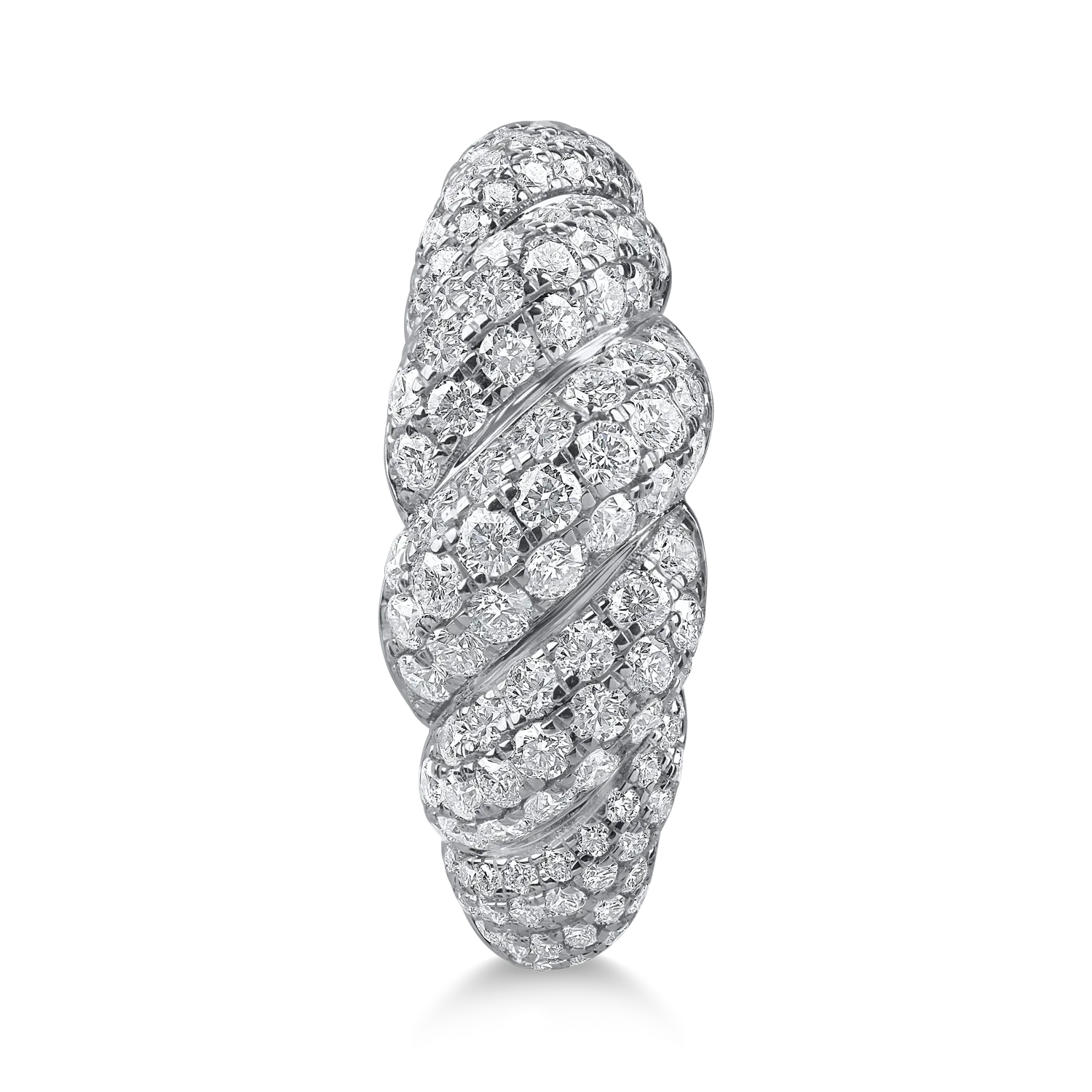 Inel din aur alb cu diamante microsetting de 1.6ct