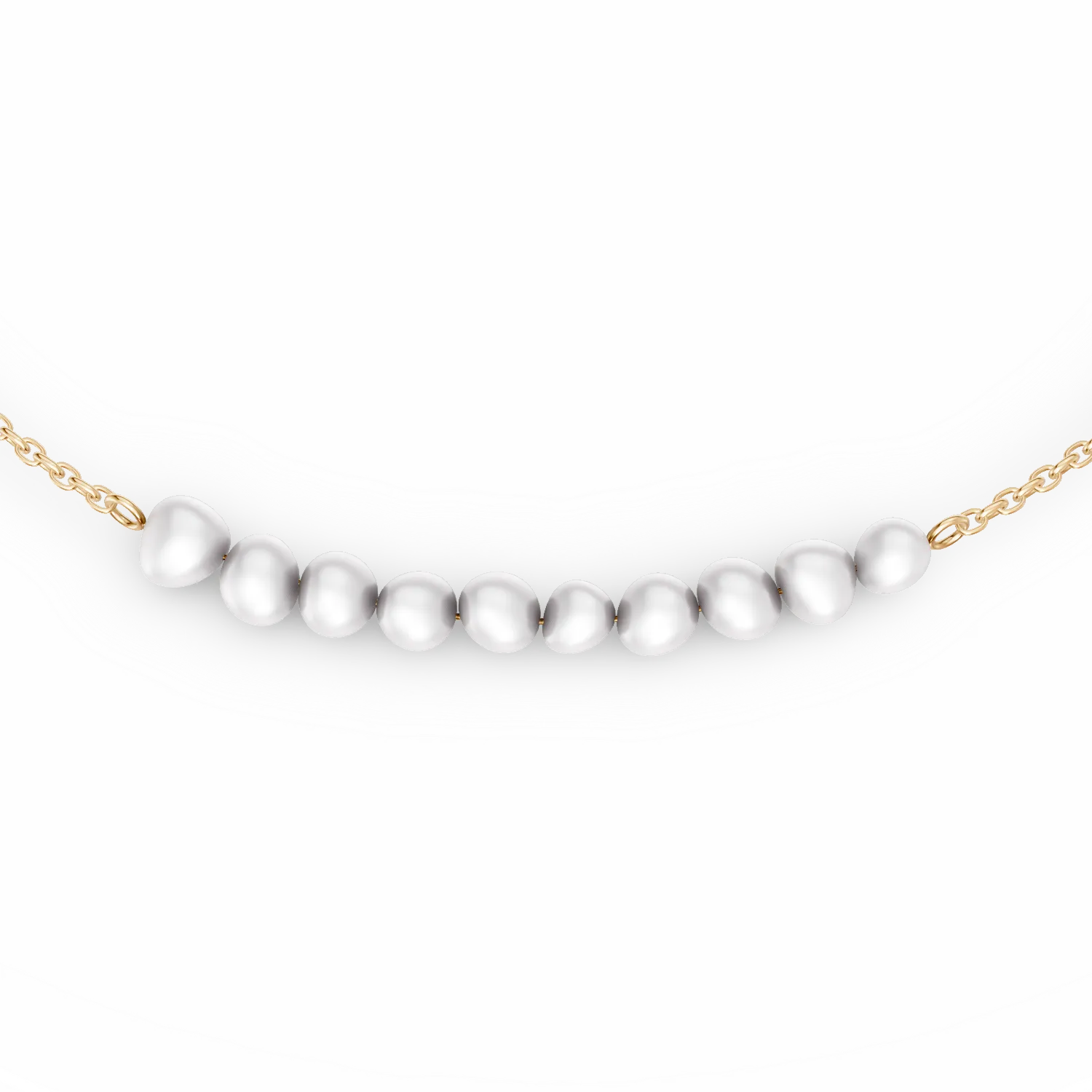 Natural pearls in yellow gold bracelet