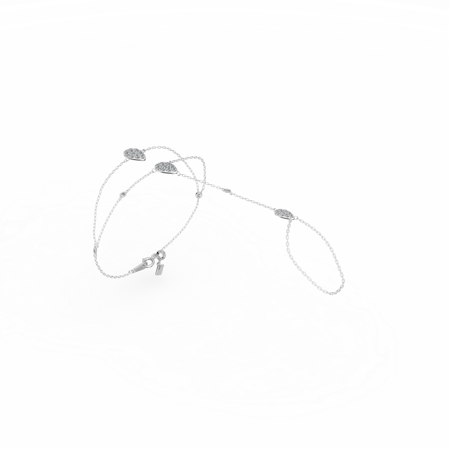 Fehérarany karkötő 0.8ct gyémántokkal