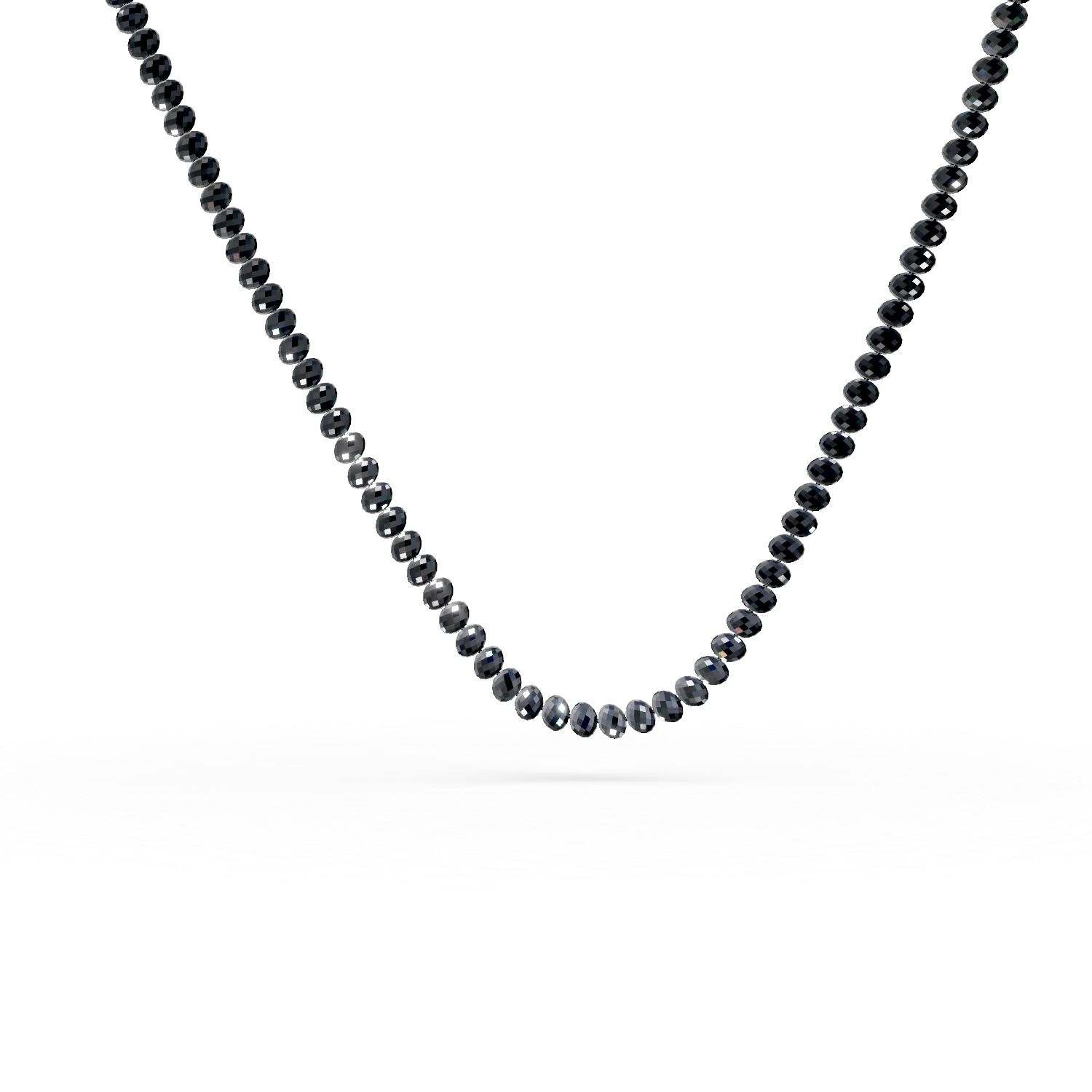 Colier din platina si titan cu diamante negre de 20ct