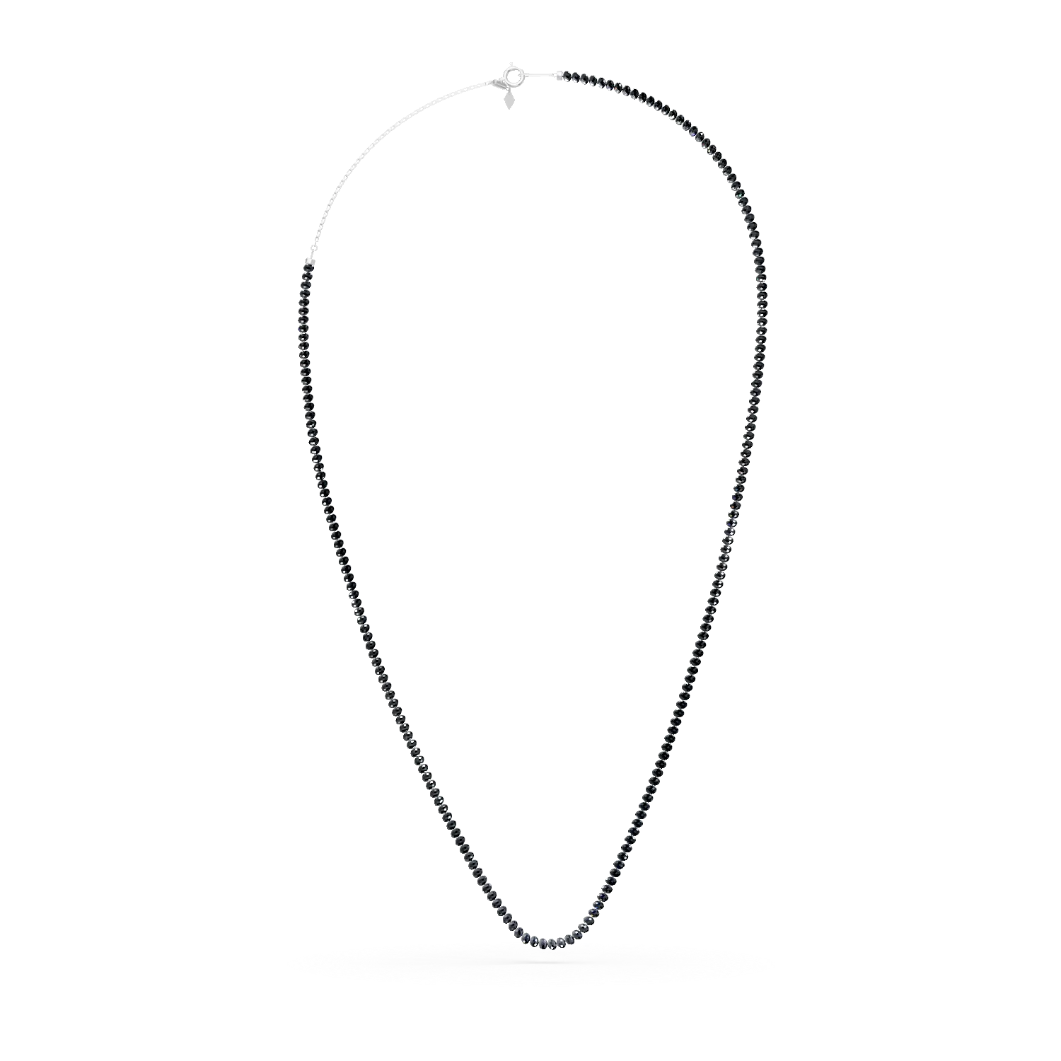 Colier din platina si titan cu diamante negre de 20ct