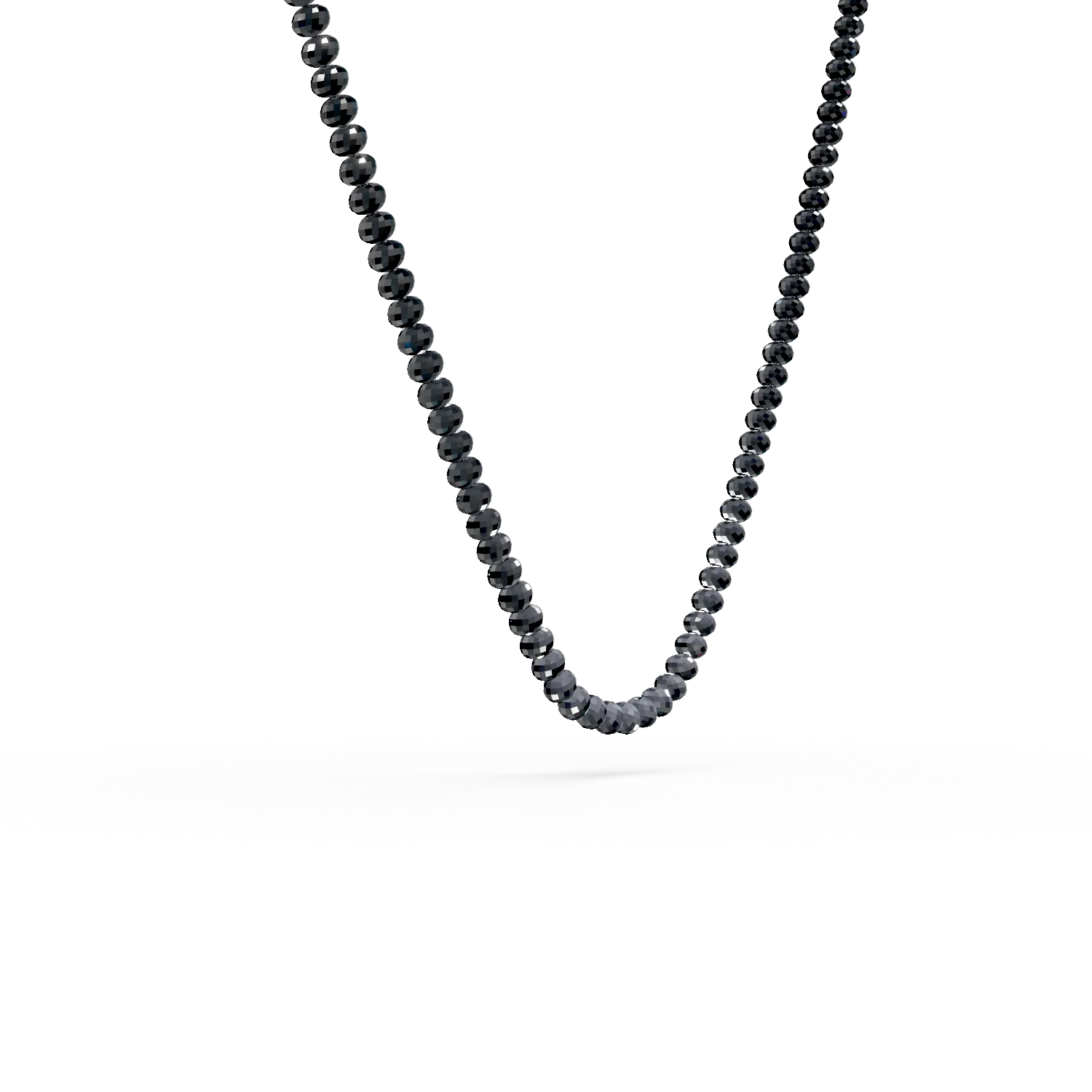 Colier din platina si titan cu diamante negre de 20ct