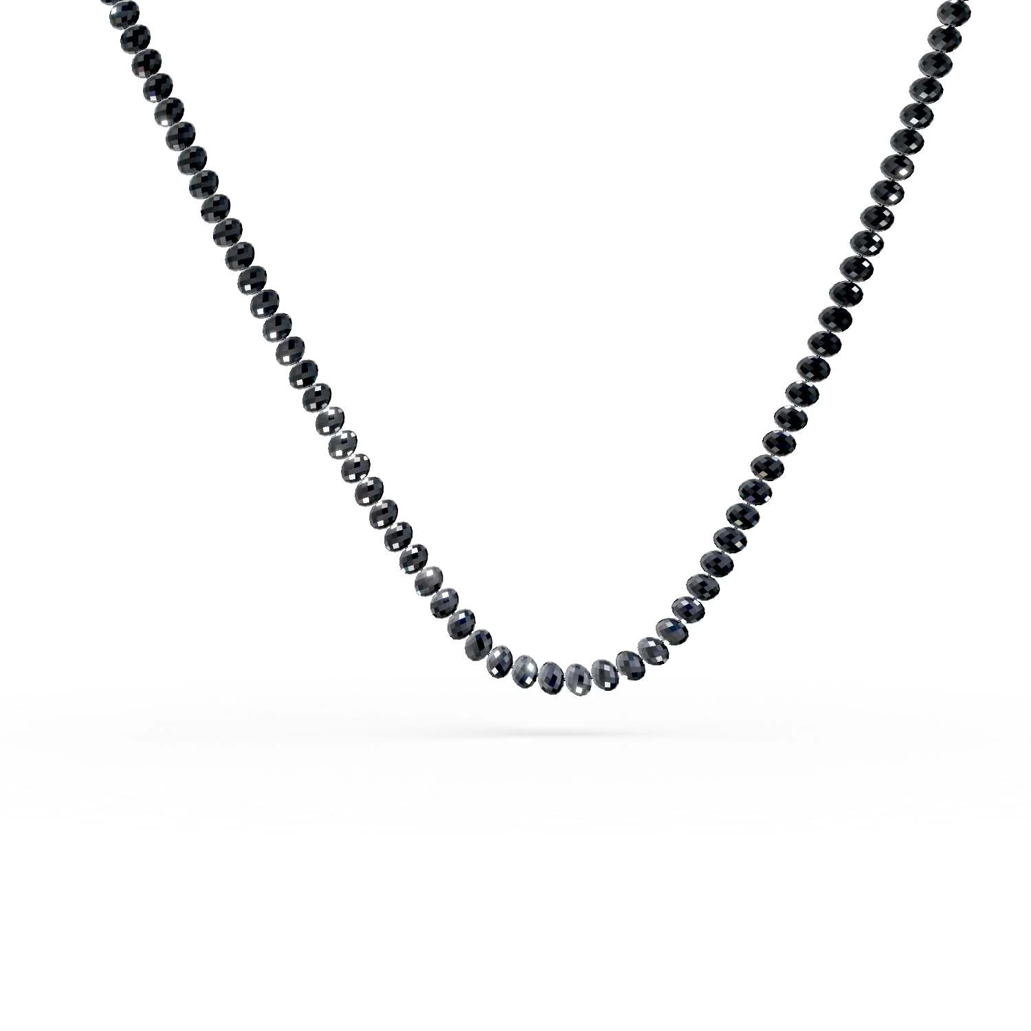 Colier din platina si titan cu diamante negre de 30ct