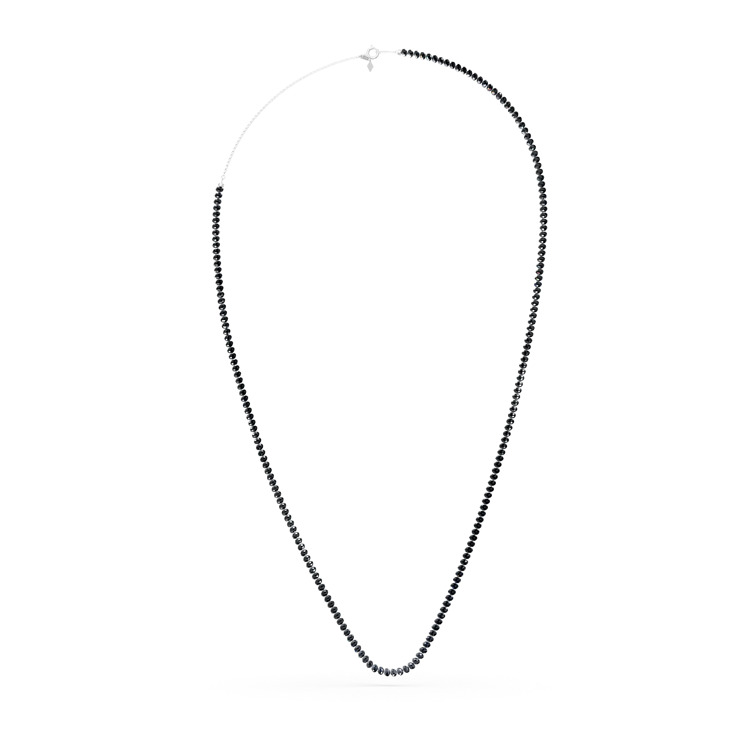 Platina és titán nyaklánc 30ct fekete gyémántokkal
