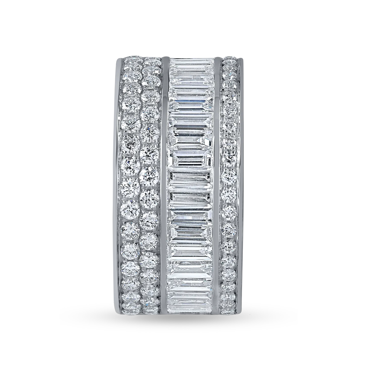 Inel din aur alb cu diamante microsetting de 2.2ct