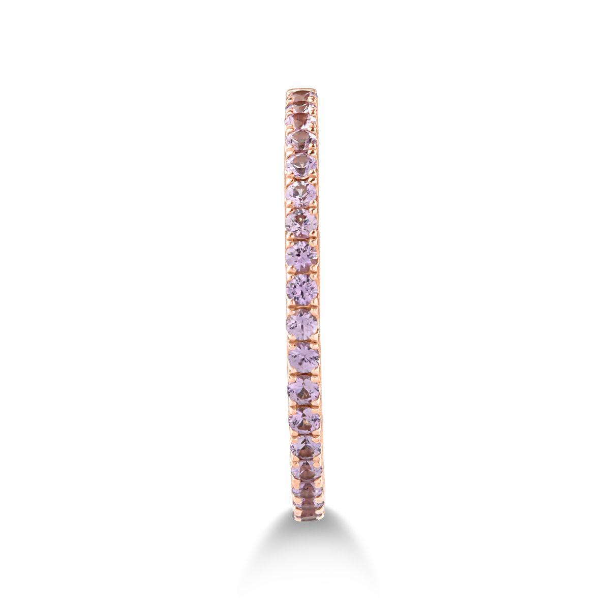 Пръстен от розово злато с 0.2кт розови сапфири и 0.05кт диаманти