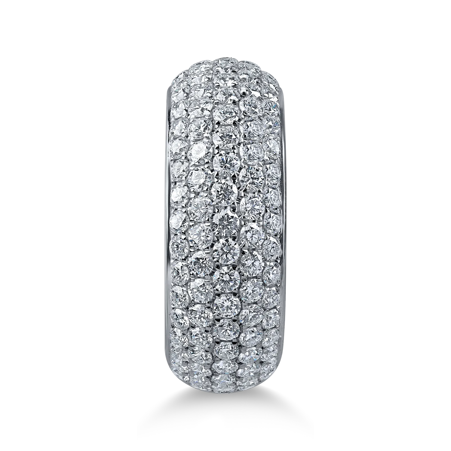 Inel semieternity din aur alb cu diamante de 1.9ct