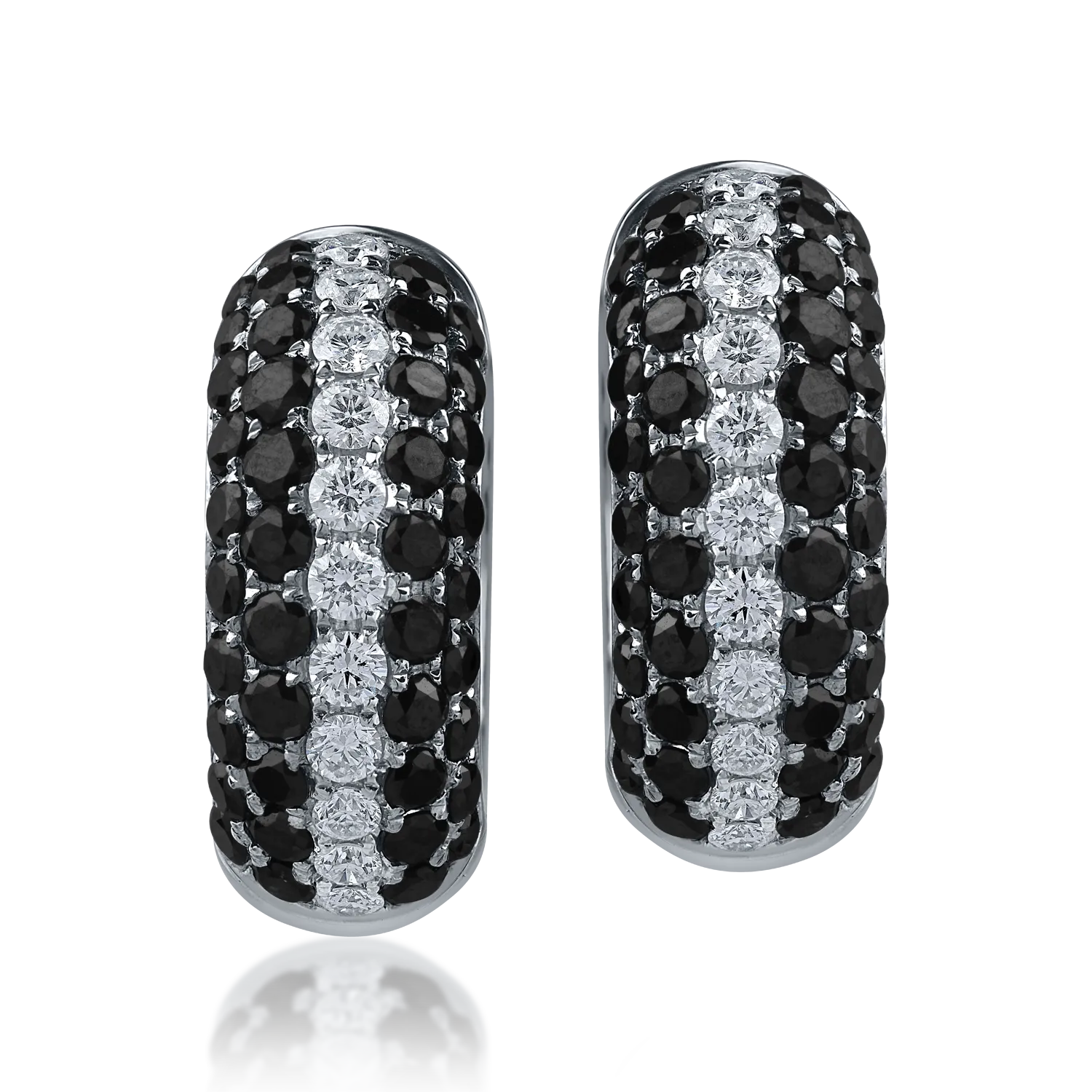 White gold hoop earrings with 1.8ct diamonds-189733