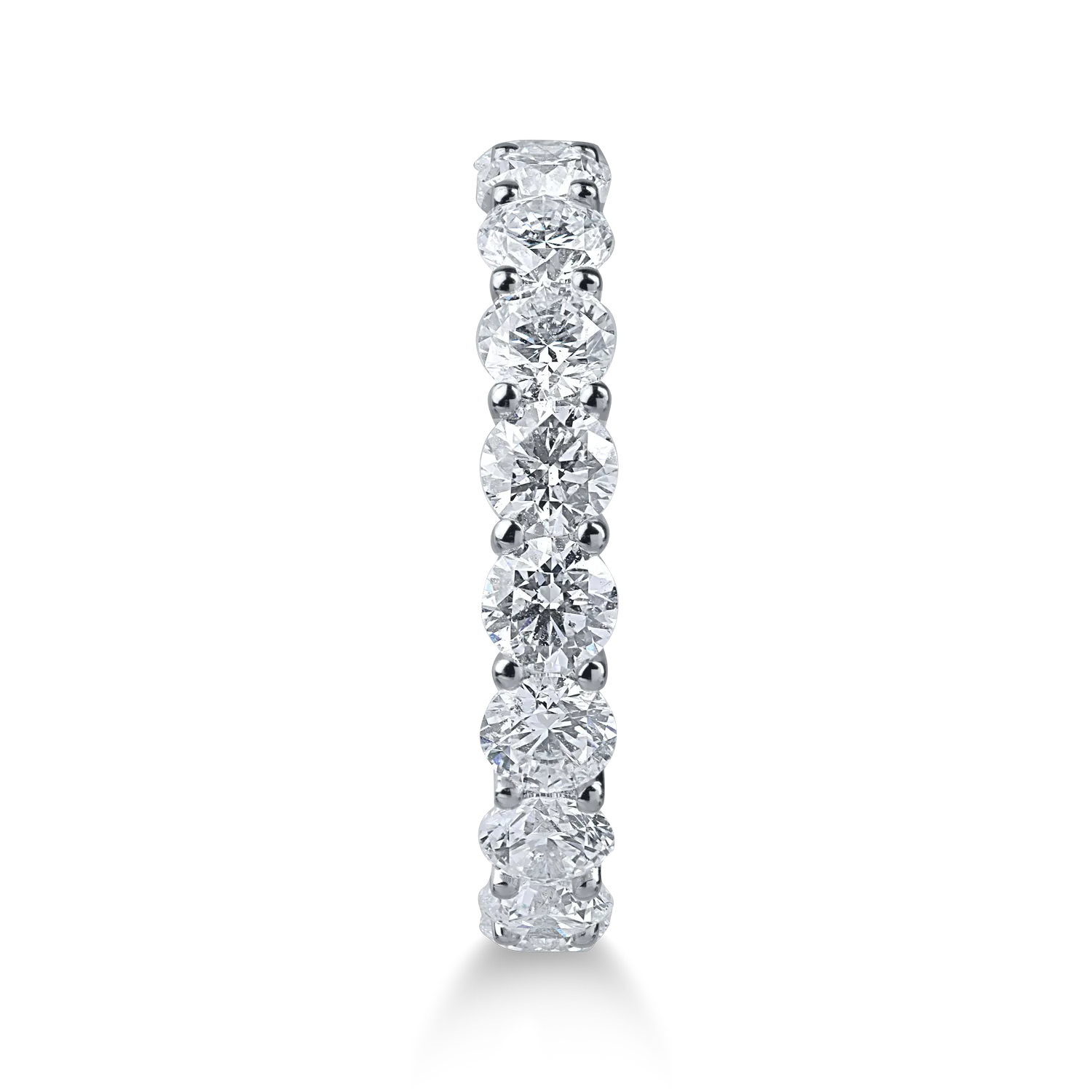 Inel eternity din aur alb cu diamante de 4.1ct