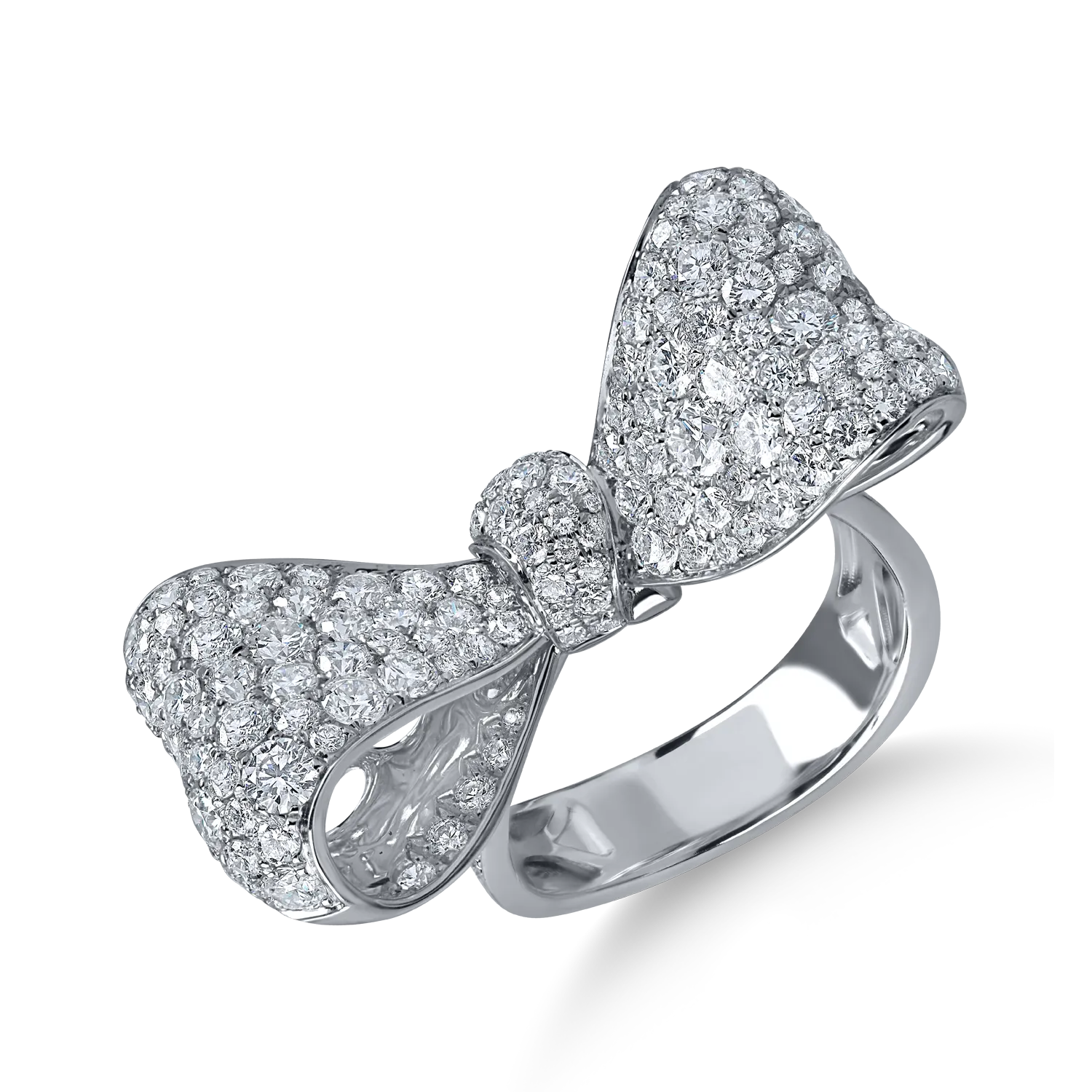 Inel fundita din aur alb cu diamante de 3.5ct