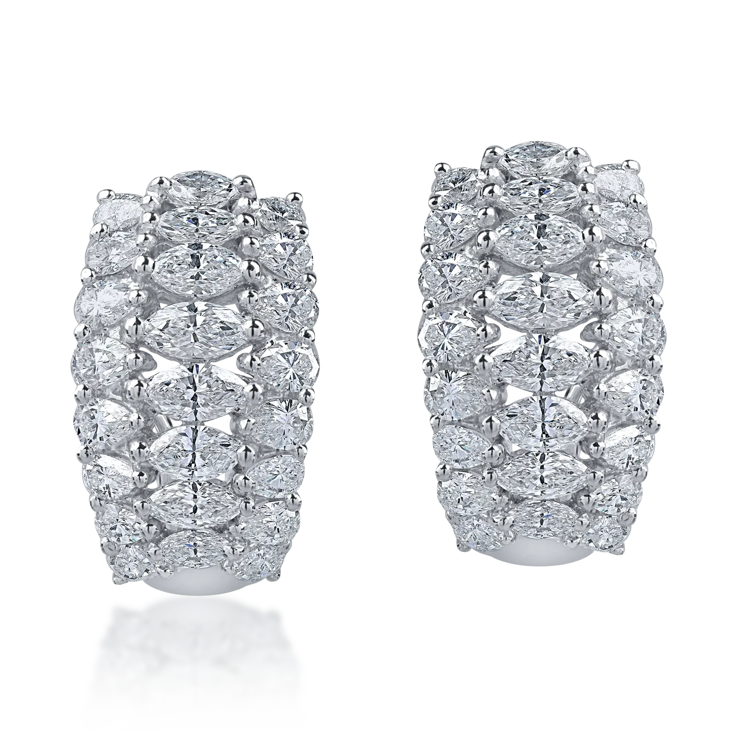 White gold earrings with 3.5ct microsetting diamonds