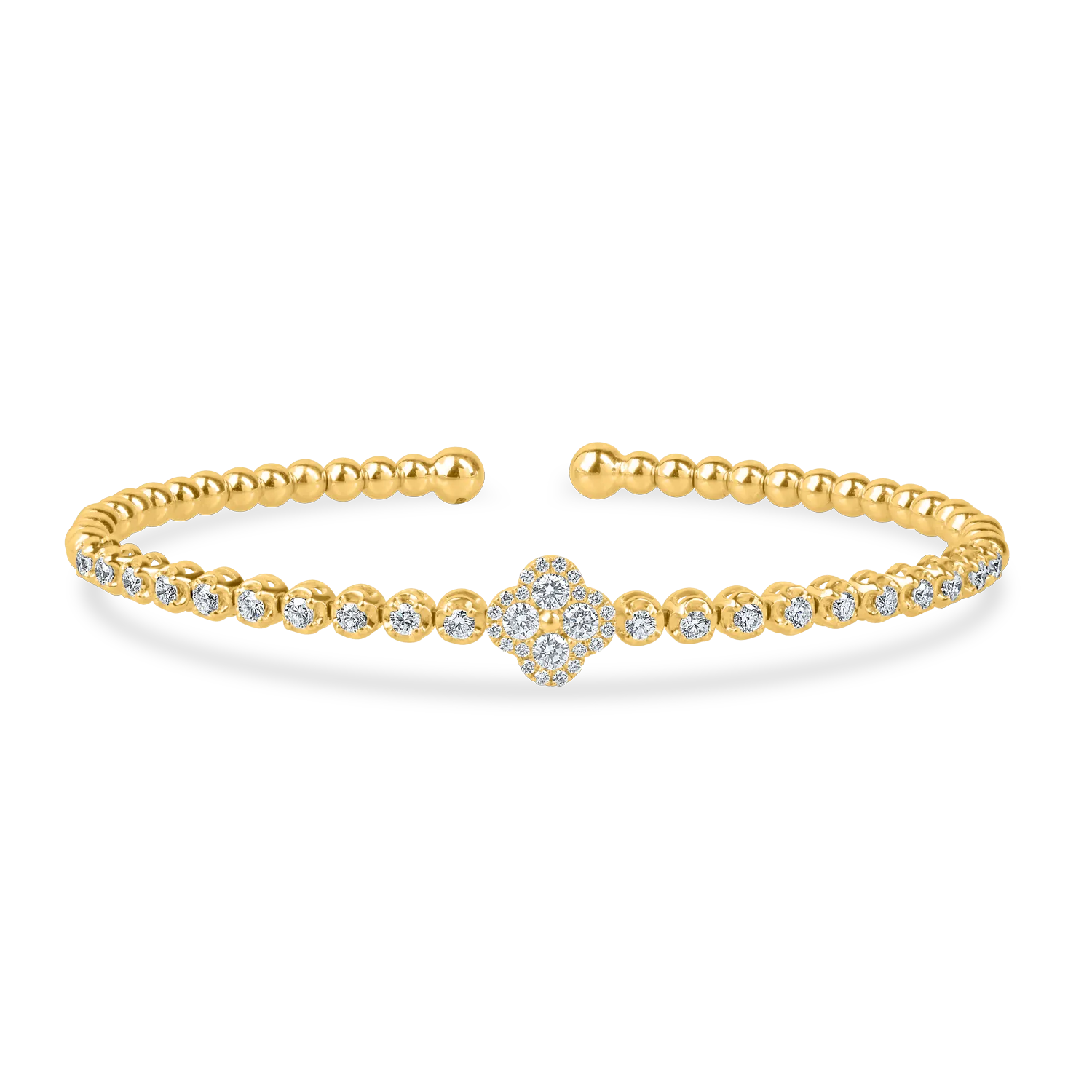 Yellow gold bangle with 0.8ct diamonds-189926