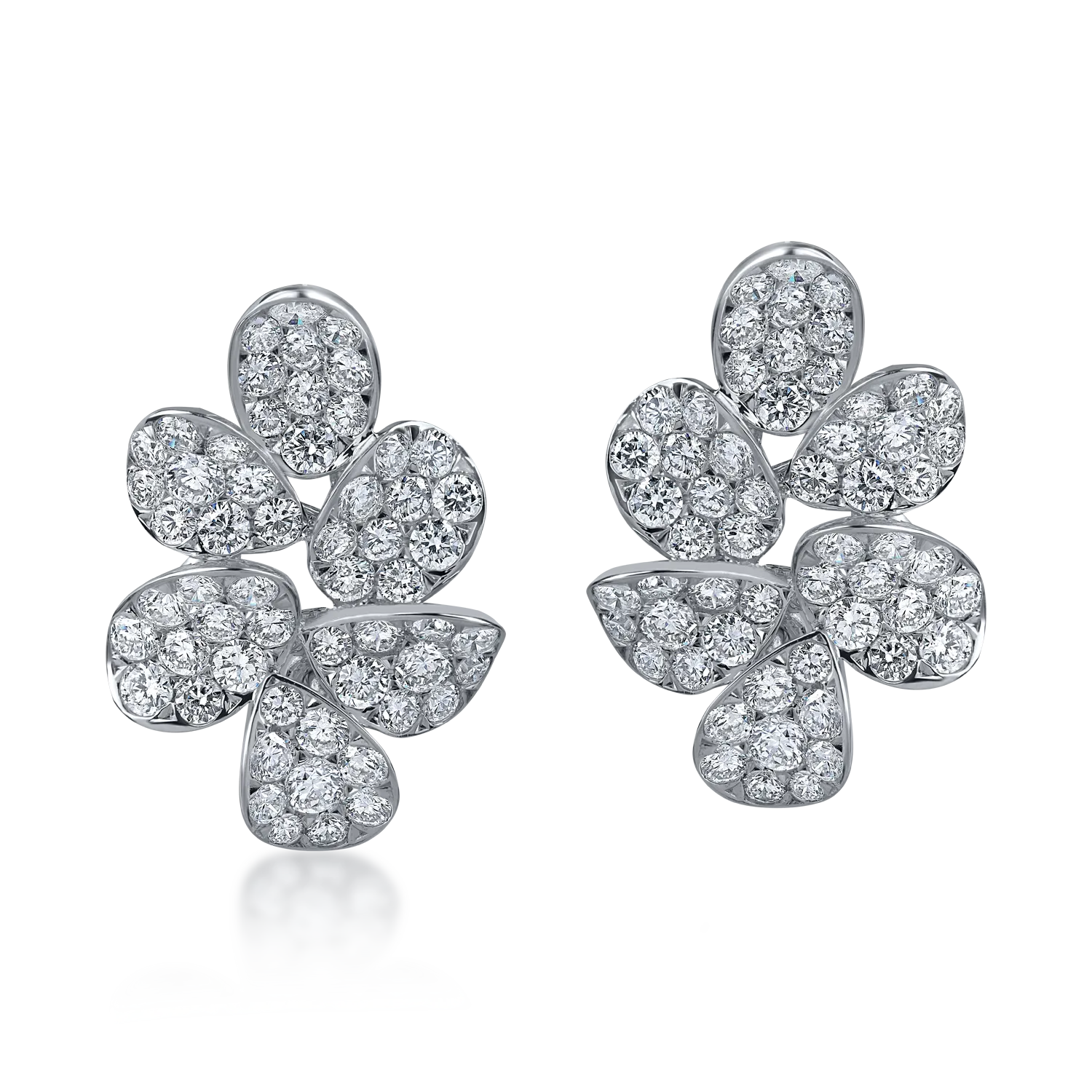 Cercei din aur alb cu diamante microsetting de 1.9ct - 1 | YEO