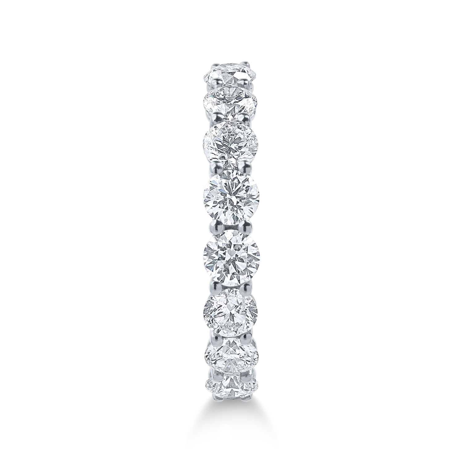 Fehér arany fél örökkévalóság gyűrű 1.5ct gyémántokkal