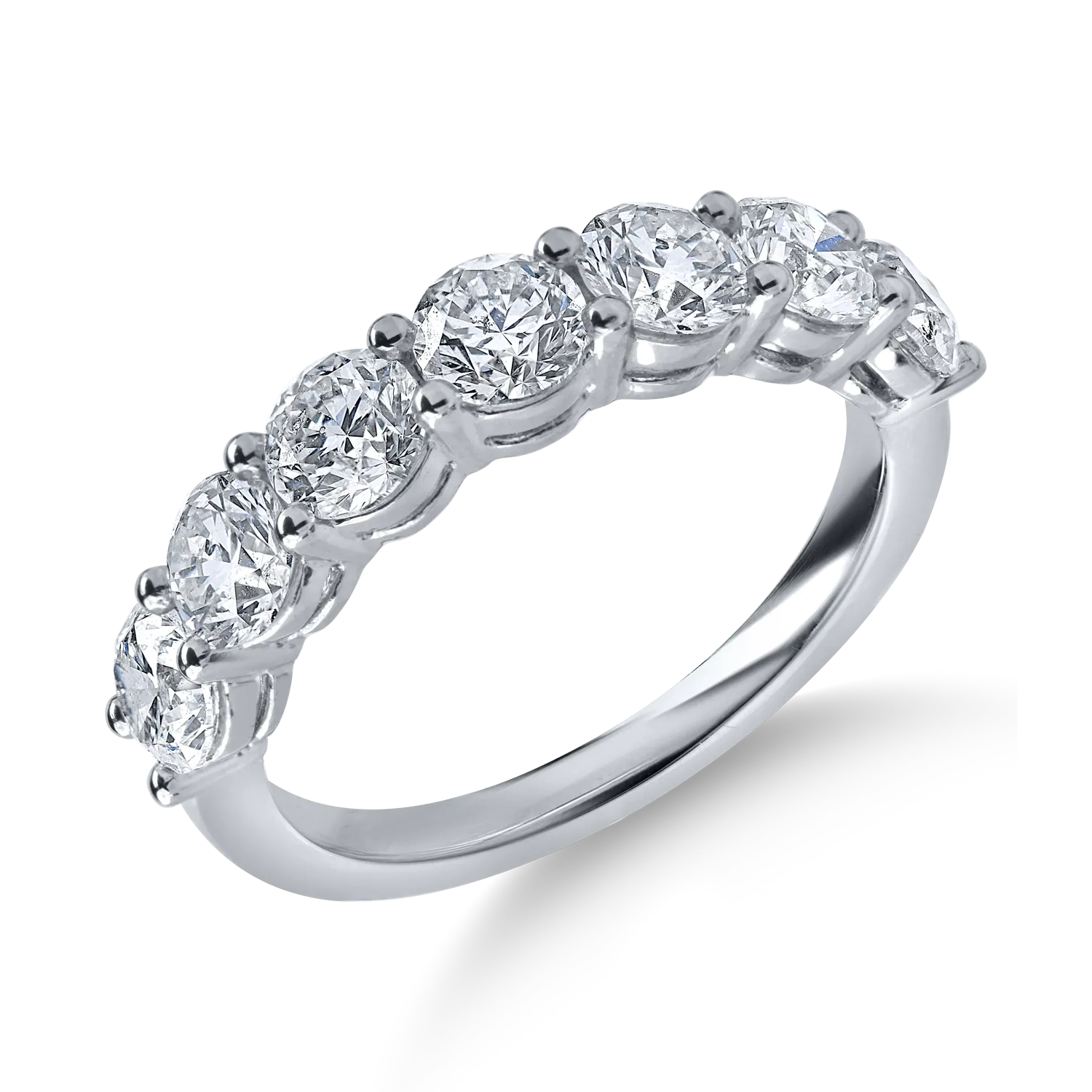 White gold half-eternity ring with 2.1ct diamonds-190025