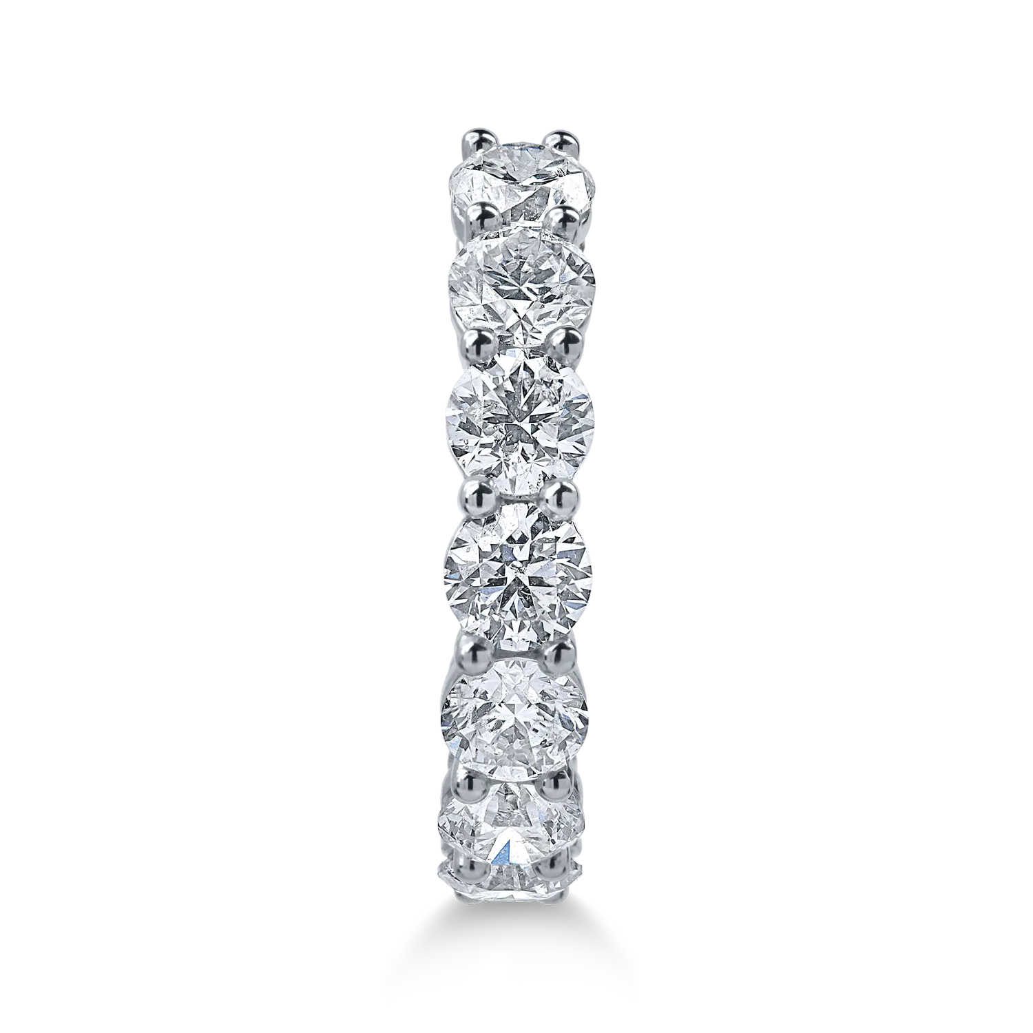 Fehér arany fél örökkévalóság gyűrű 2.1ct gyémántokkal