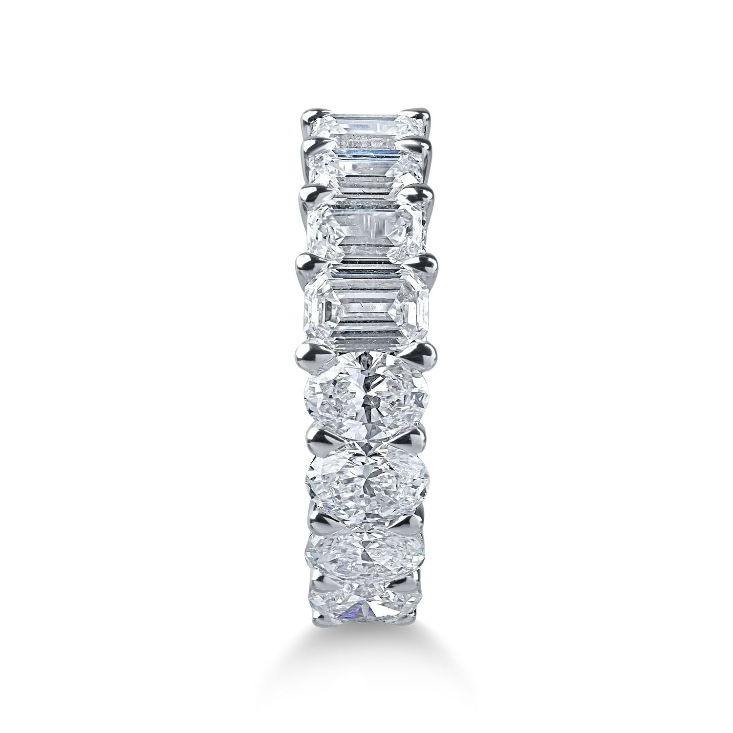 Fehér arany fél örökkévalóság gyűrű 2.2ct gyémántokkal