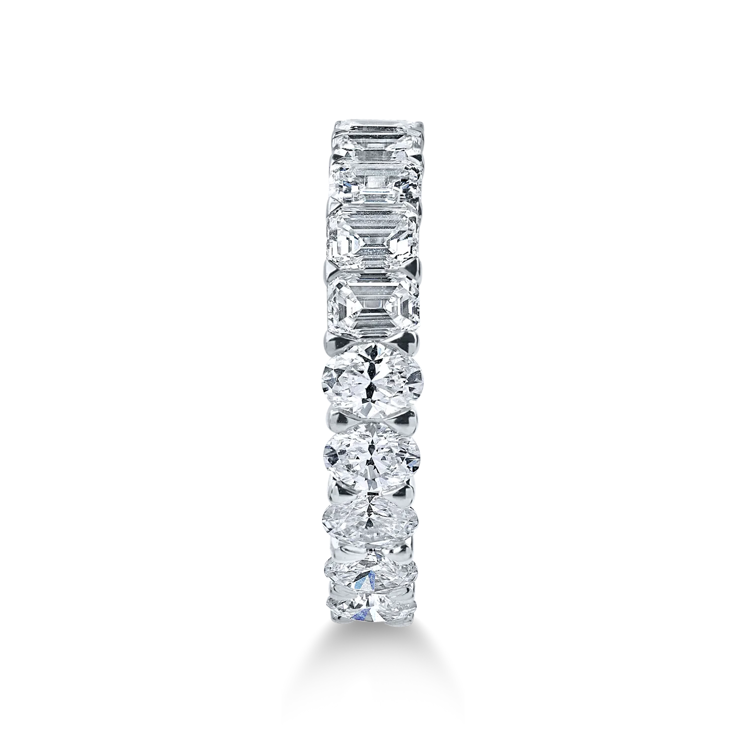 Inel semieternity din aur alb cu diamante de 1.6ct