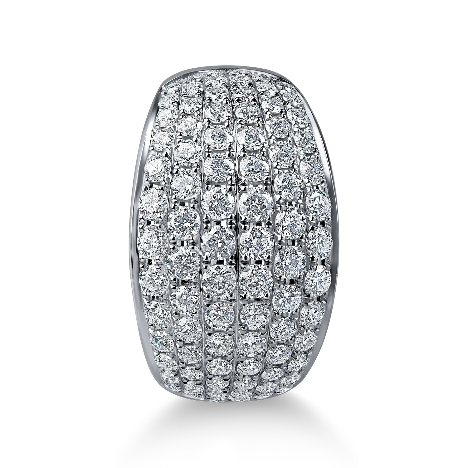 Inel din aur alb cu diamante microsetting de 2.2ct