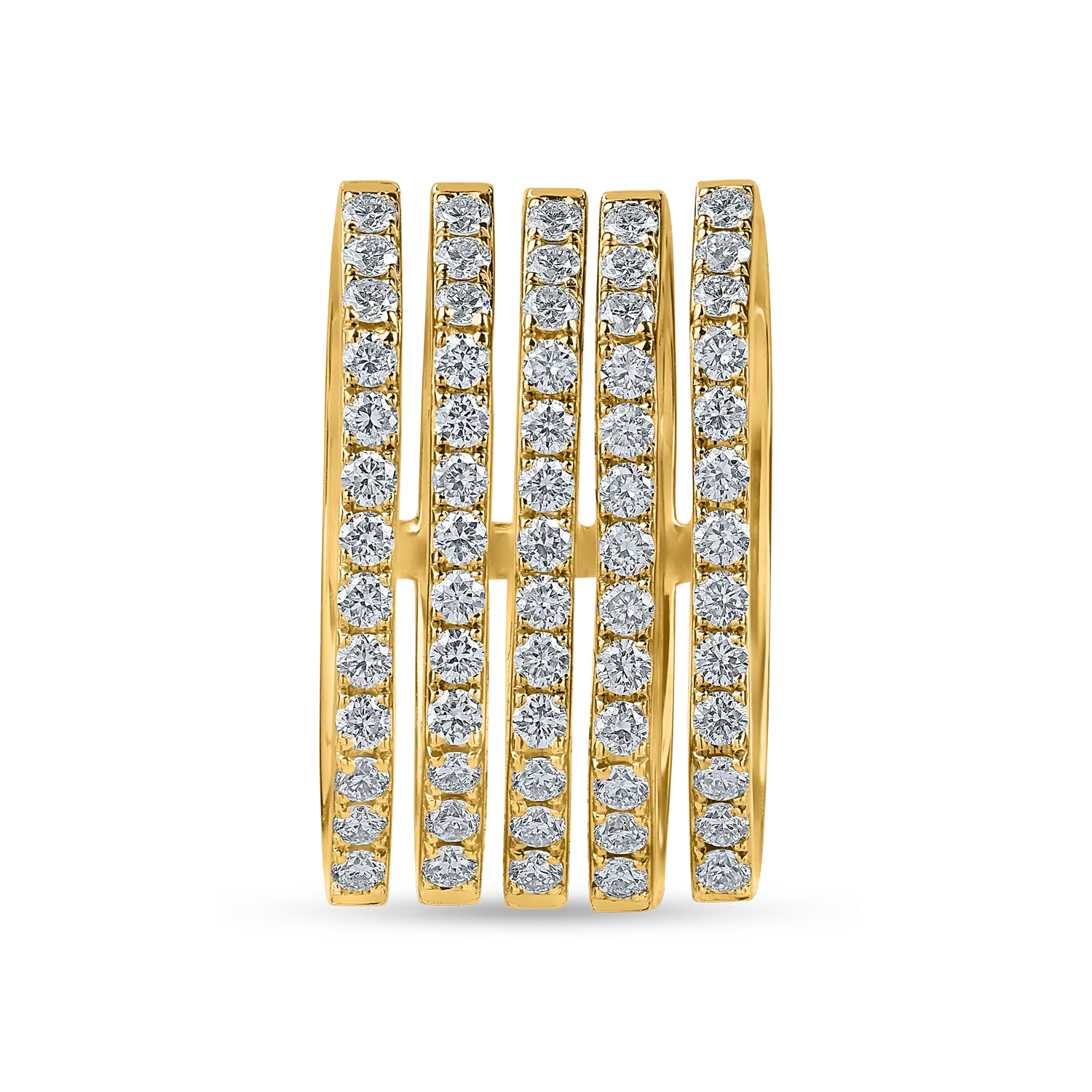Inel din aur galben cu diamante microsetting de 0.8ct