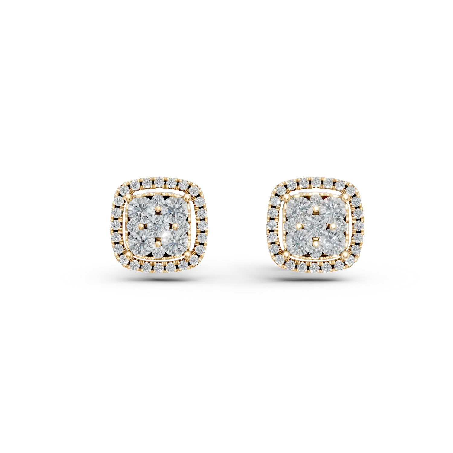 Kolczyki z 18K żółtego złota i diamenty 1kr-190191