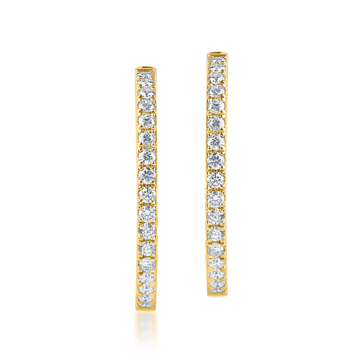 Cercei din aur galben cu diamante microsetting de 1.1ct - 1 | YEO