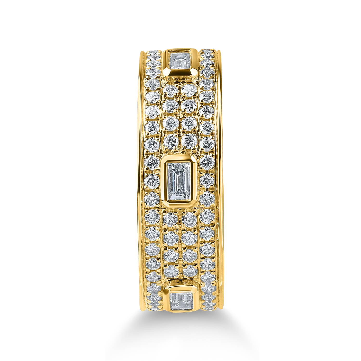 Inel din aur galben cu diamante microsetting de 1.3ct