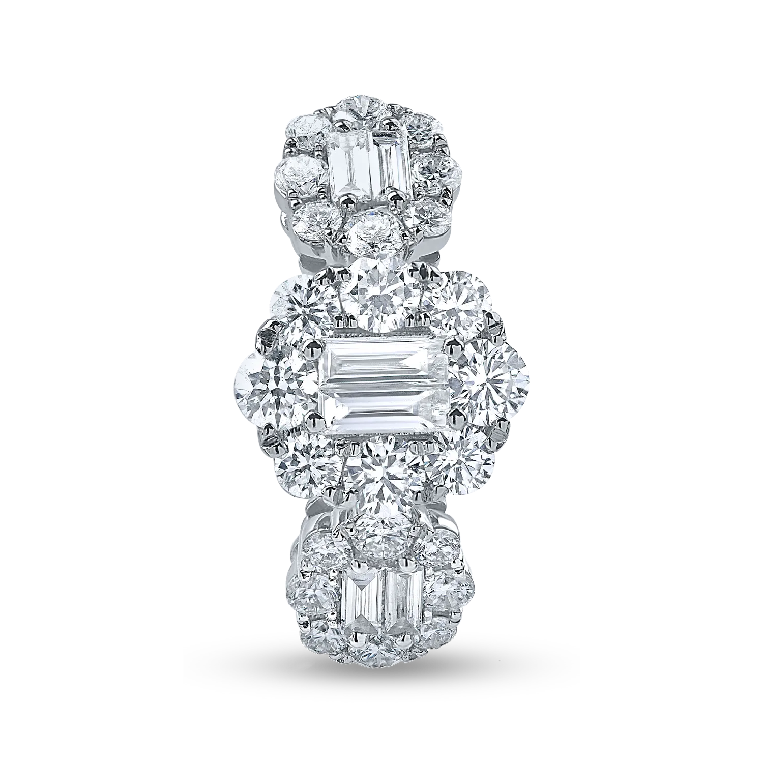 Pierścionek z białego złota z 1.5ct diamentami