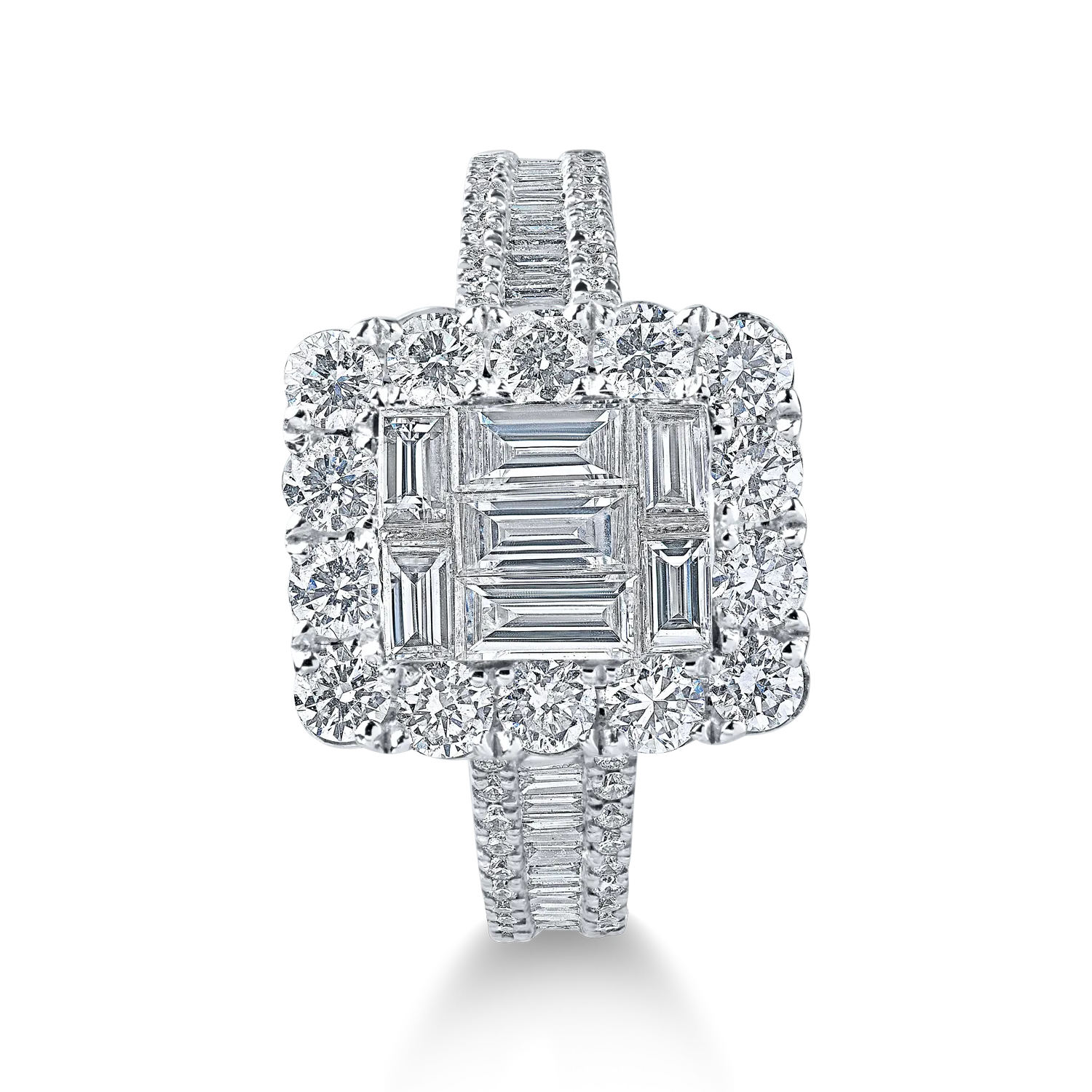White gold ring with 1.6ct diamonds