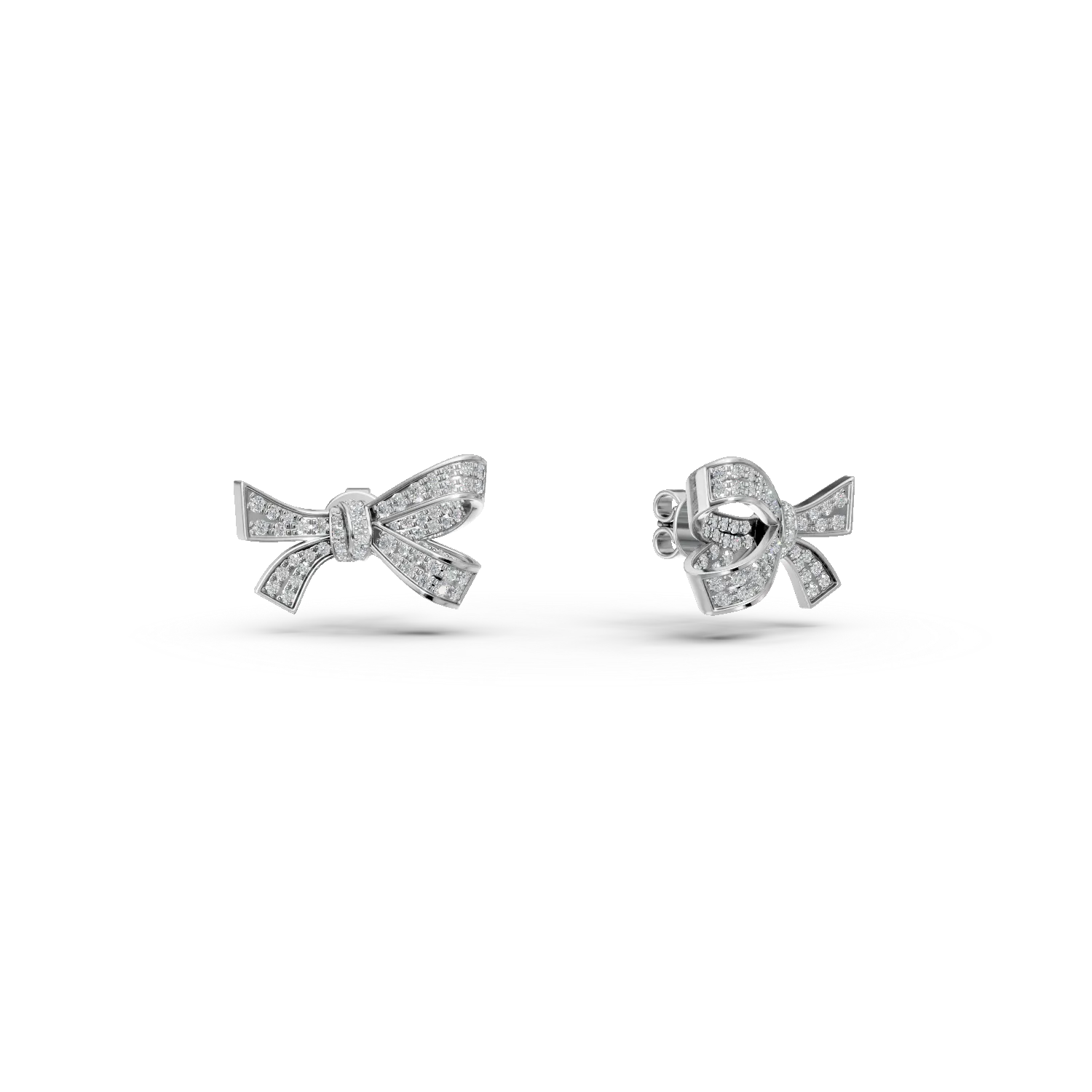 Teilor Cercei fundite din aur alb cu diamante de 0.79ct