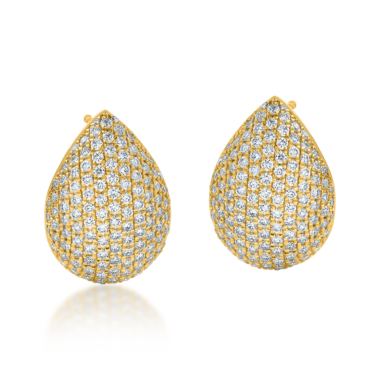 Cercei on ear din aur galben cu diamante de 1.1ct - 1 | YEO