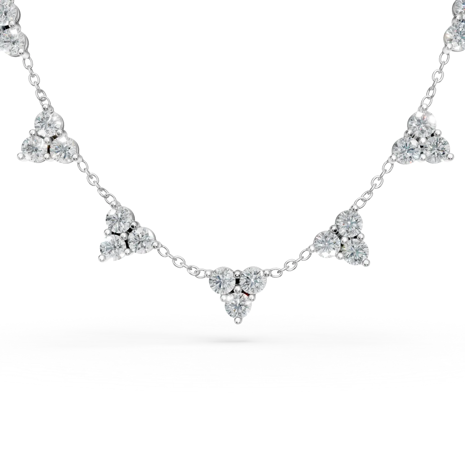 Teilor Colier din aur alb cu diamante de 0.9ct