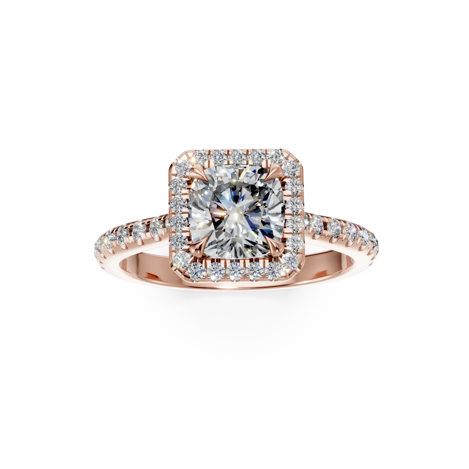 Rose gold engagement ring with 1.9ct diamonds