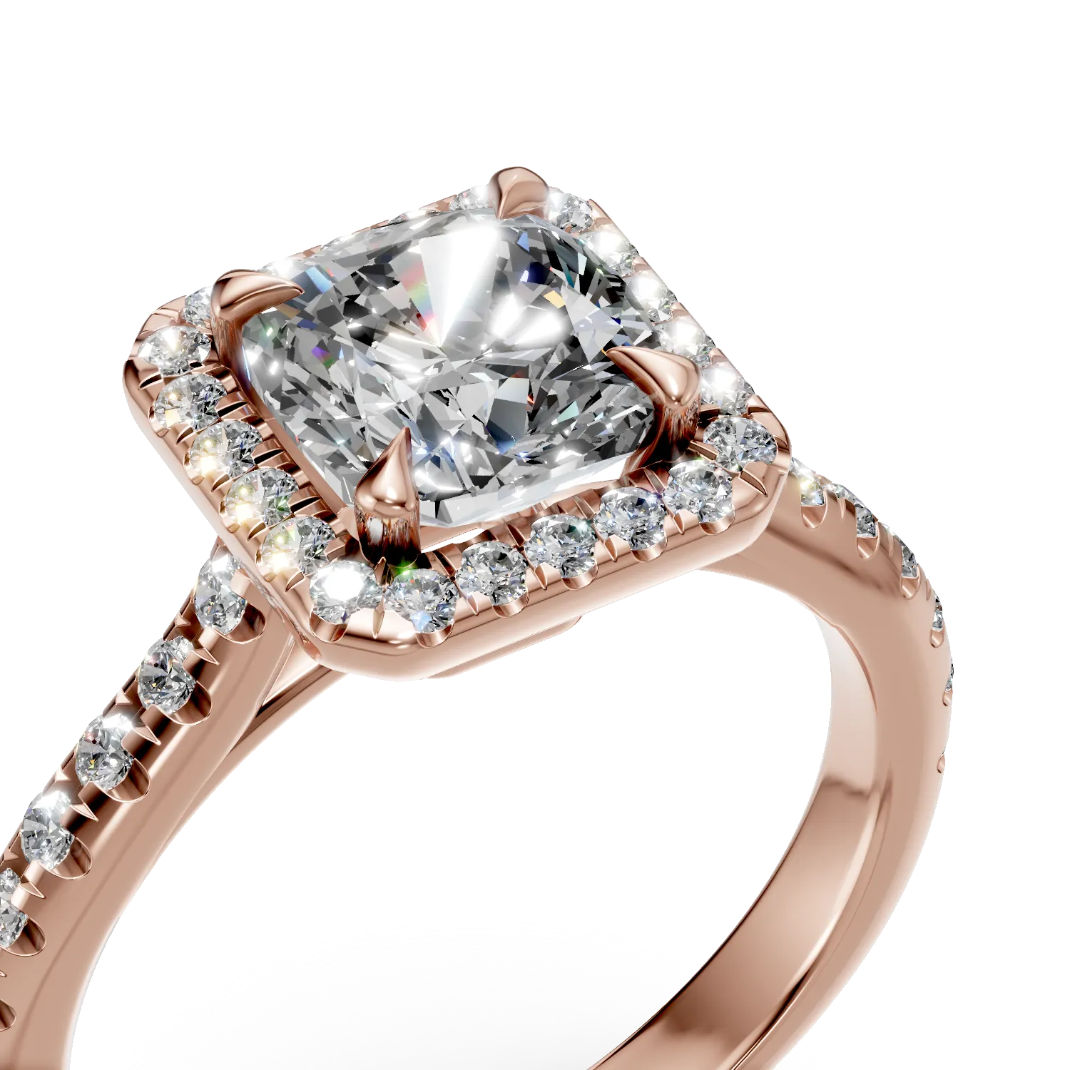 Rose gold engagement ring with 1.9ct diamonds