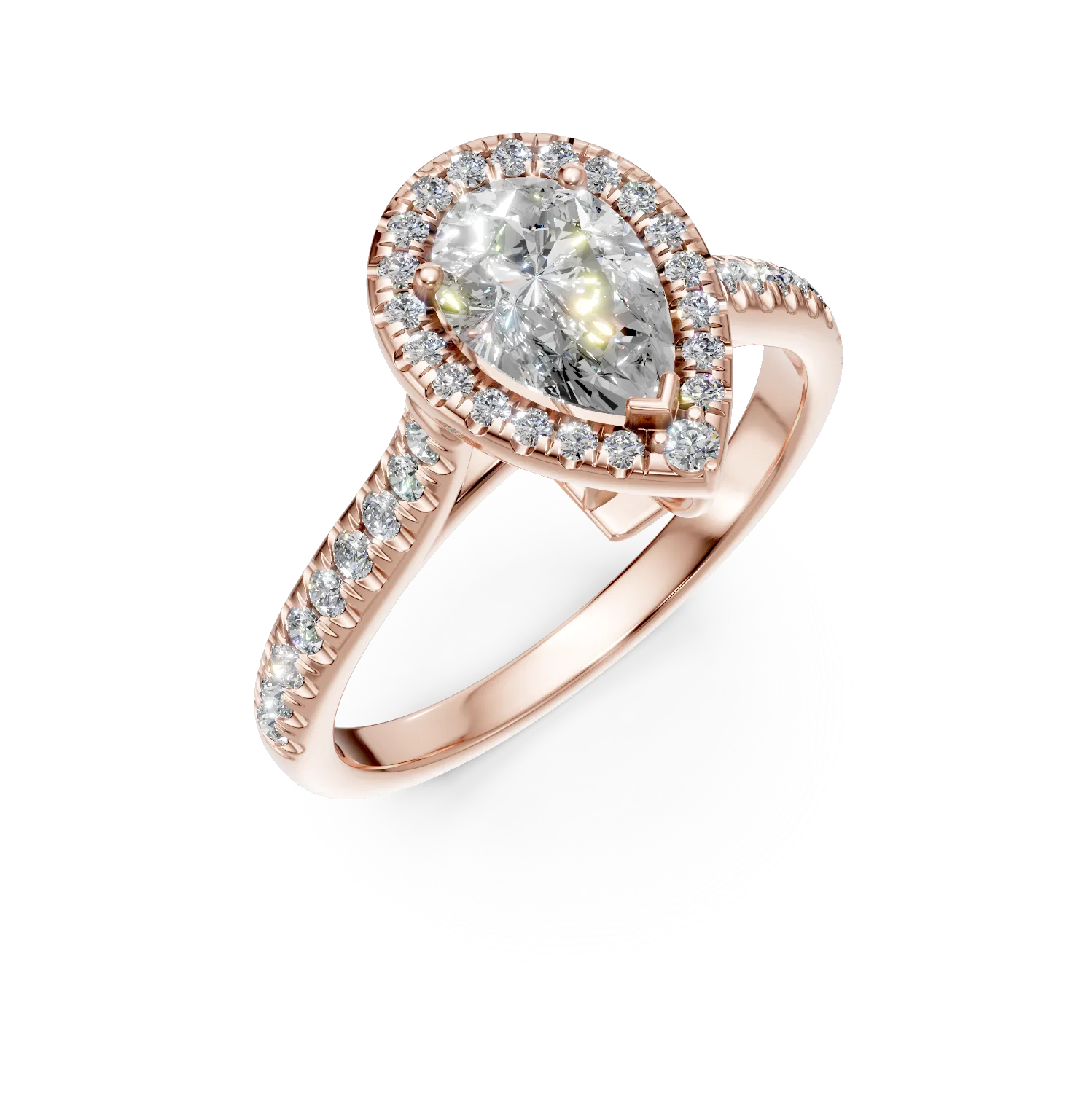 Rose gold engagement ring with 1.2ct diamonds-190668