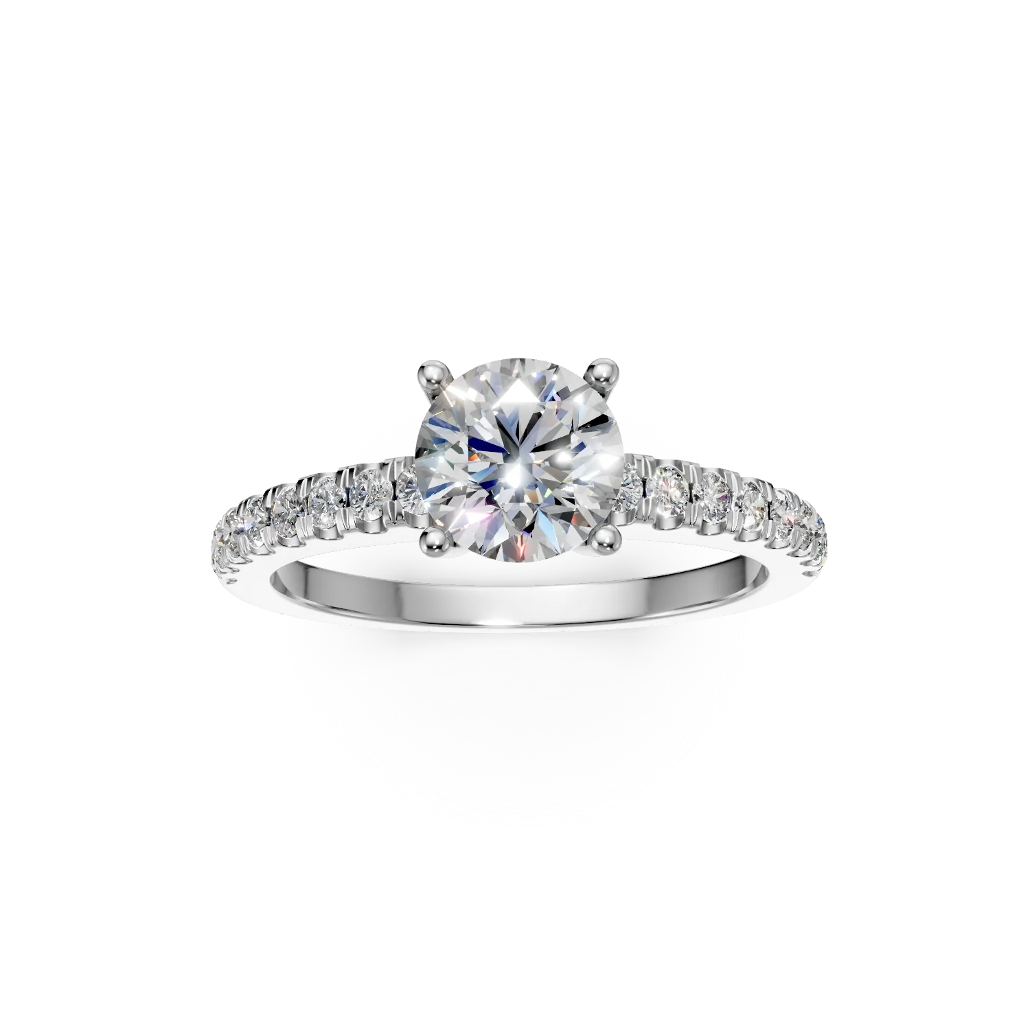 White gold engagement ring with 1.5ct diamonds
