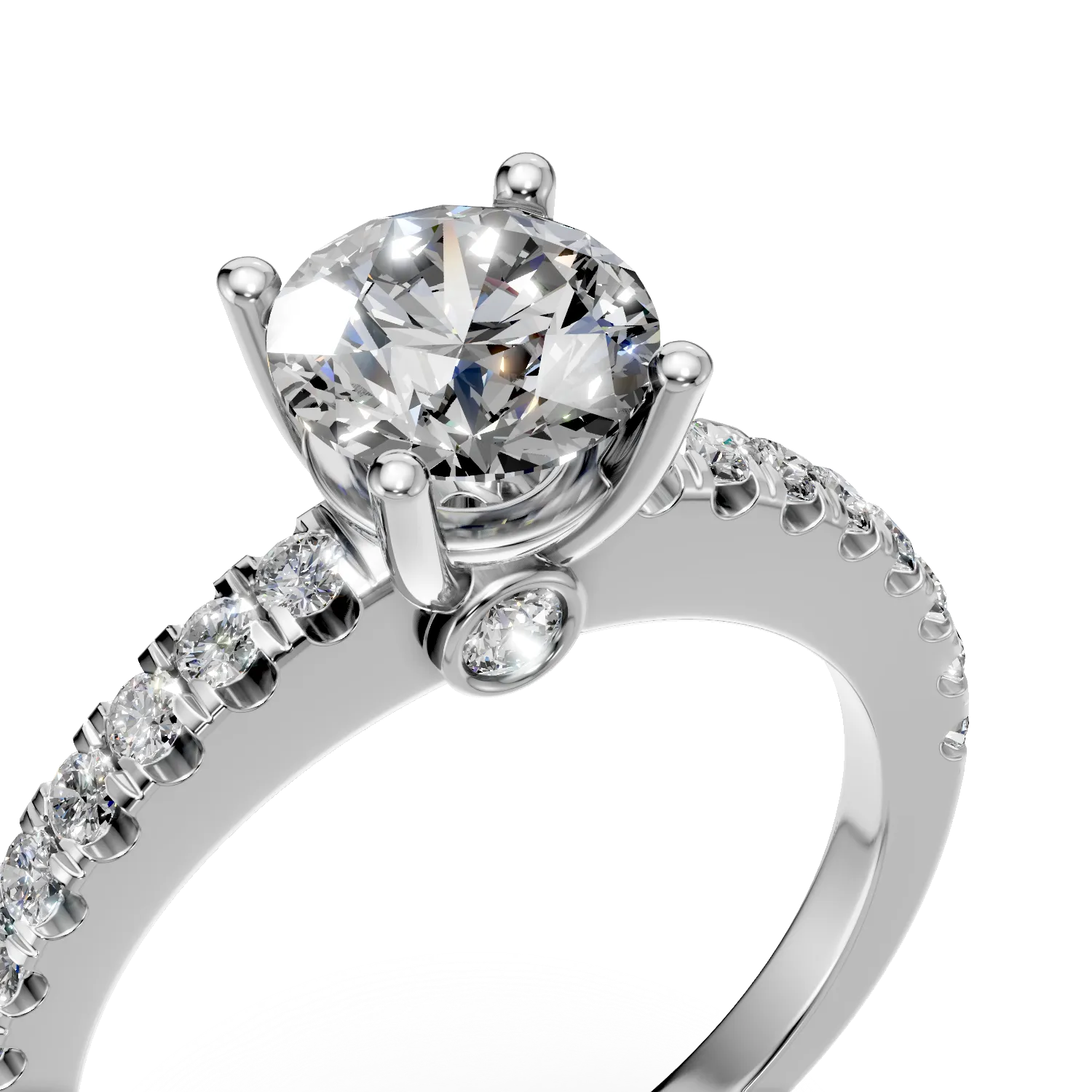 White gold engagement ring with 1.5ct diamonds