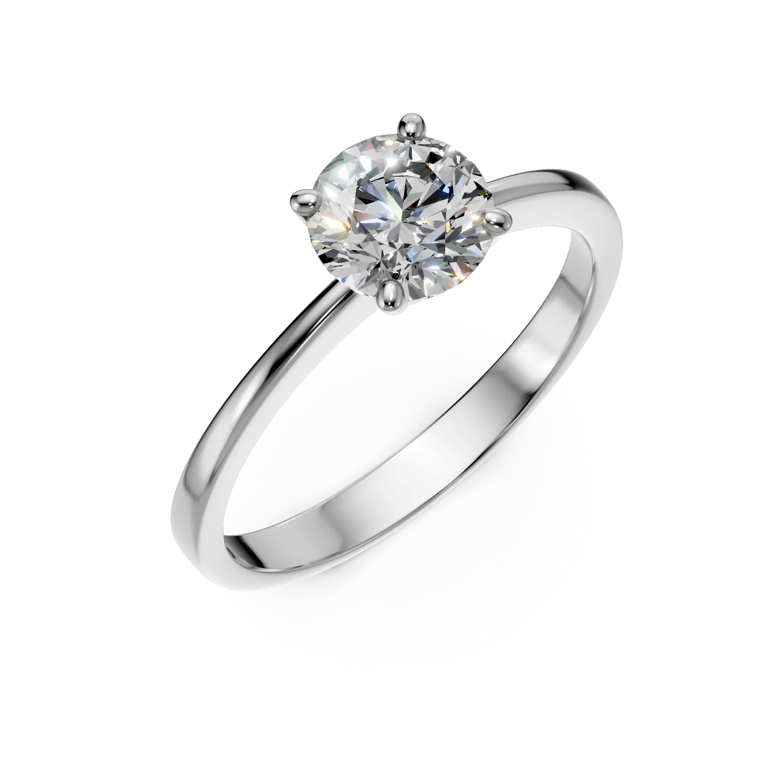 White gold engagement ring with 1ct diamond