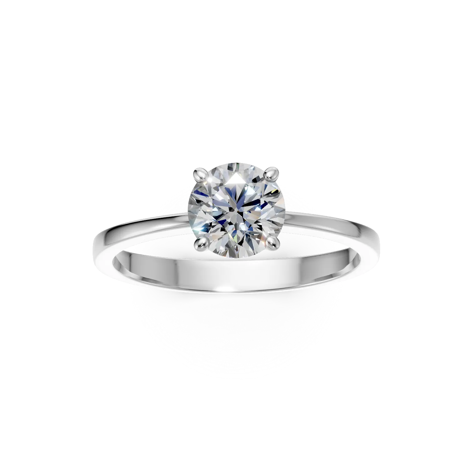White gold engagement ring with 1ct diamond