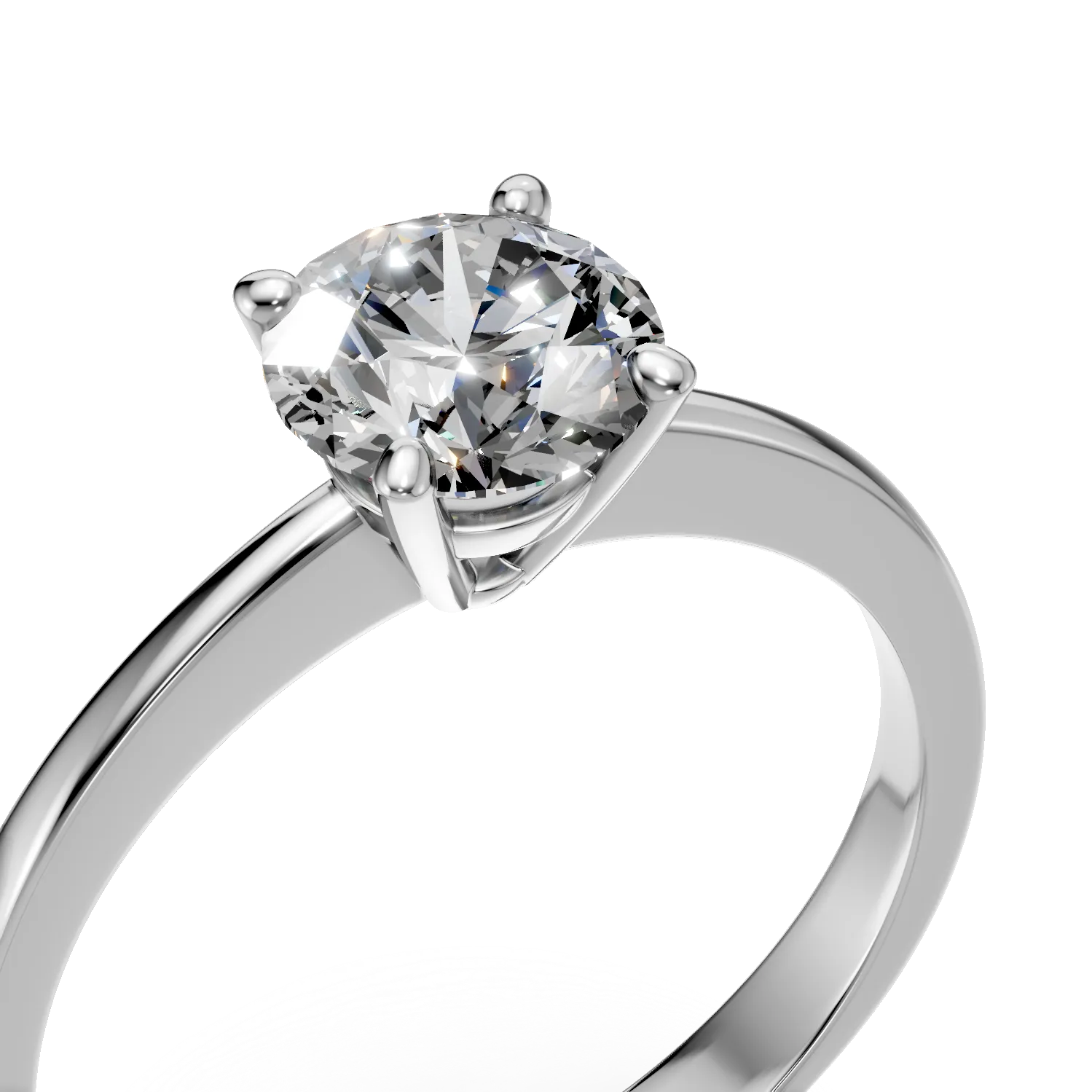 White gold engagement ring with 1ct diamond