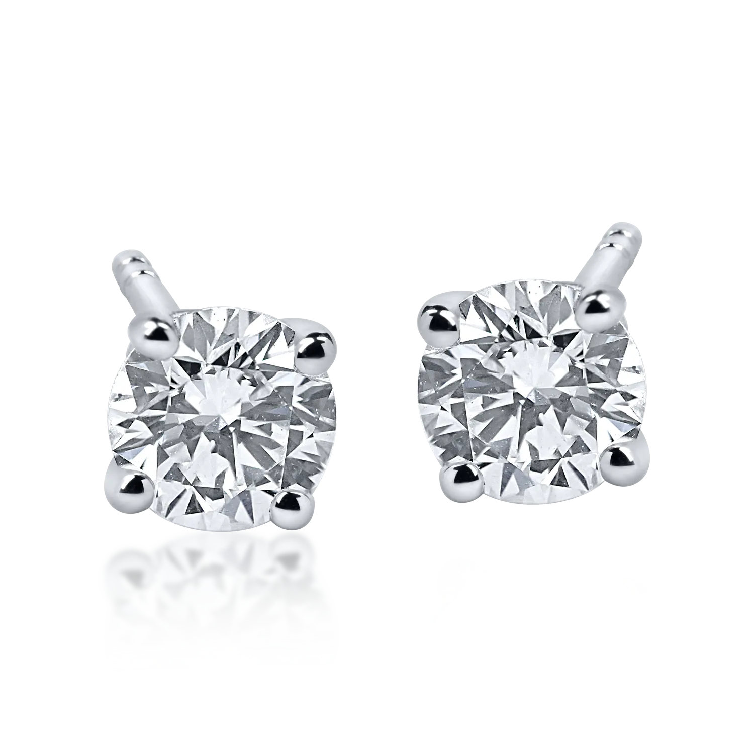 Cercei din aur alb cu diamante de 0.6ct - 1 | YEO