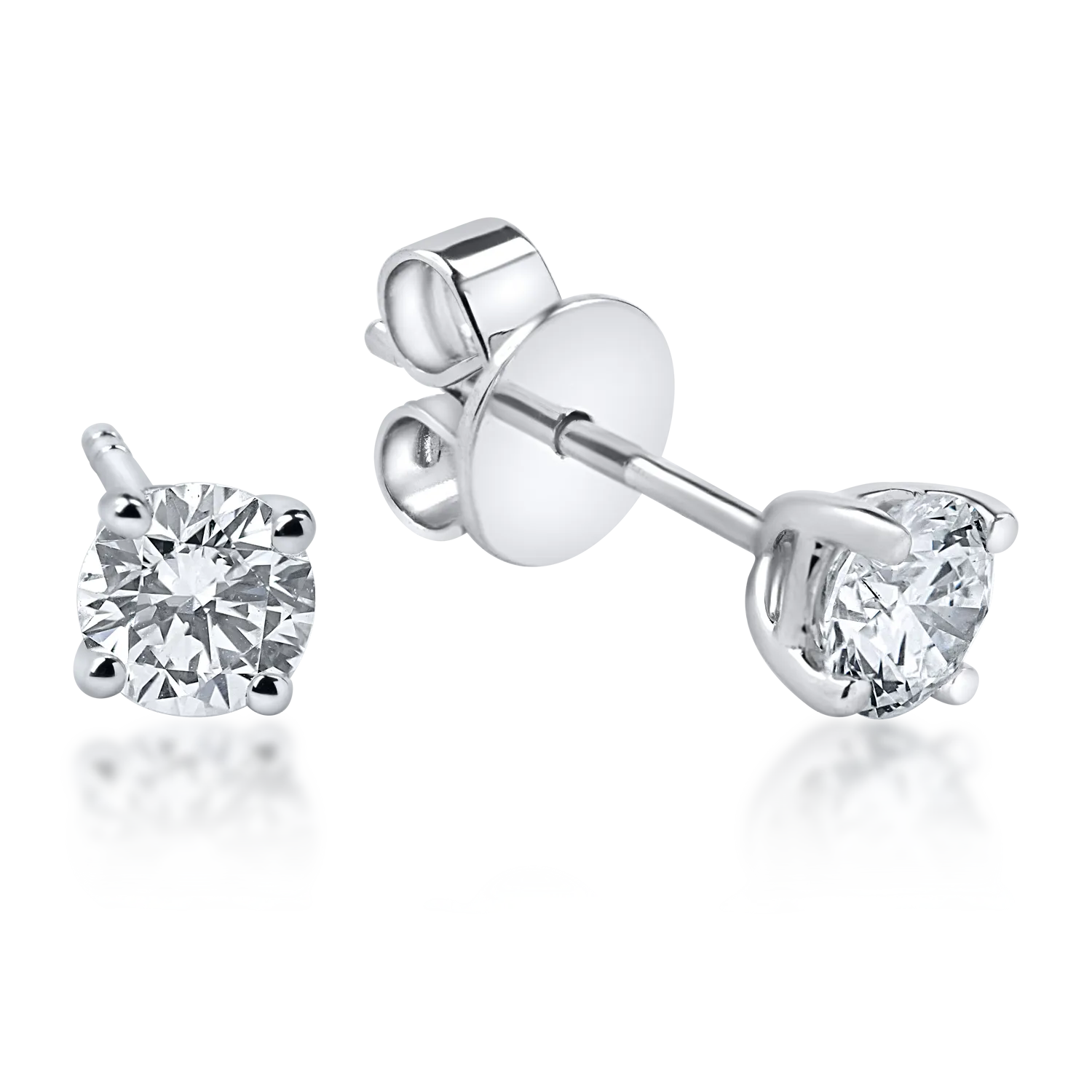 Cercei din aur alb cu diamante de 0.6ct