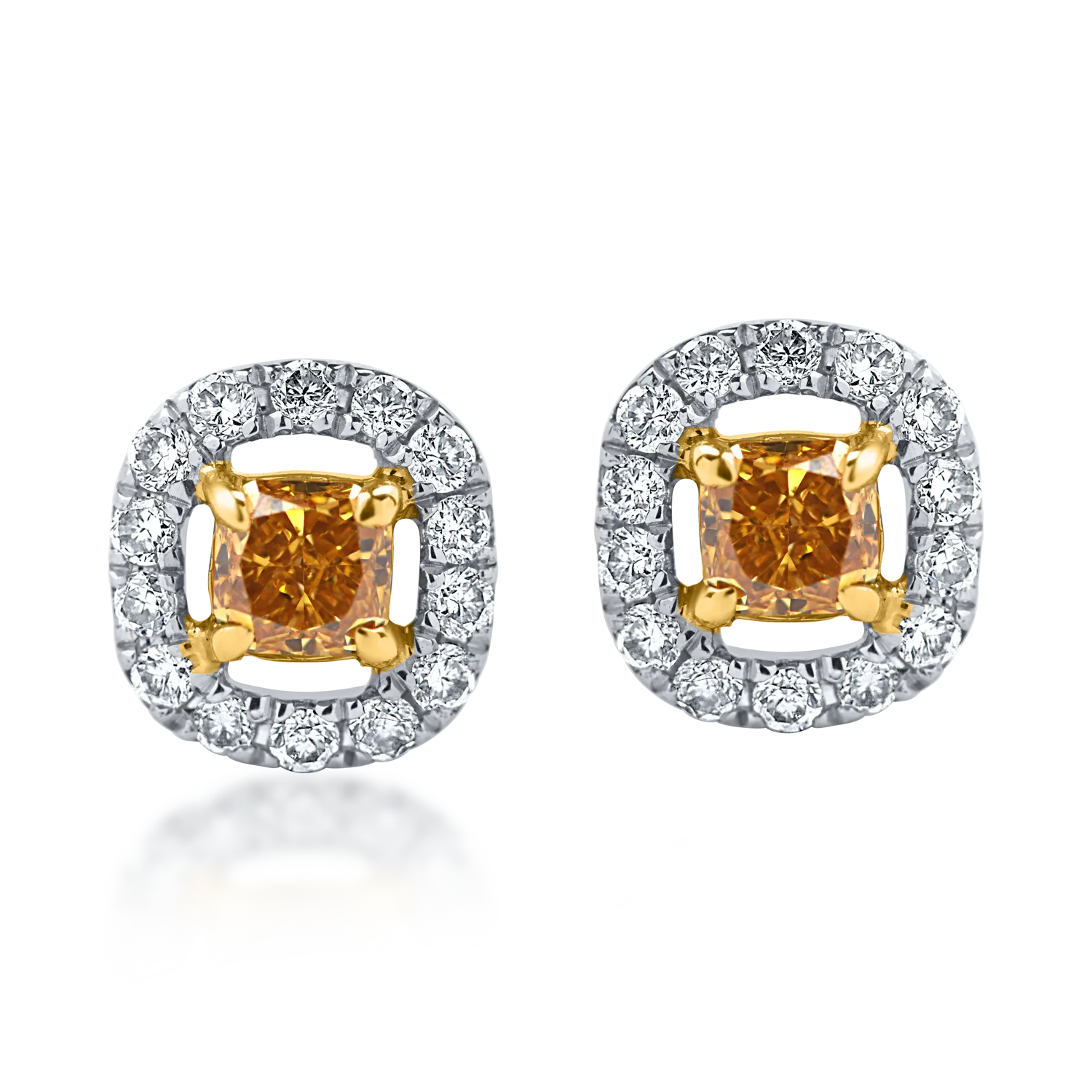 Cercei din aur alb cu diamante de 0.4ct - 1 | YEO