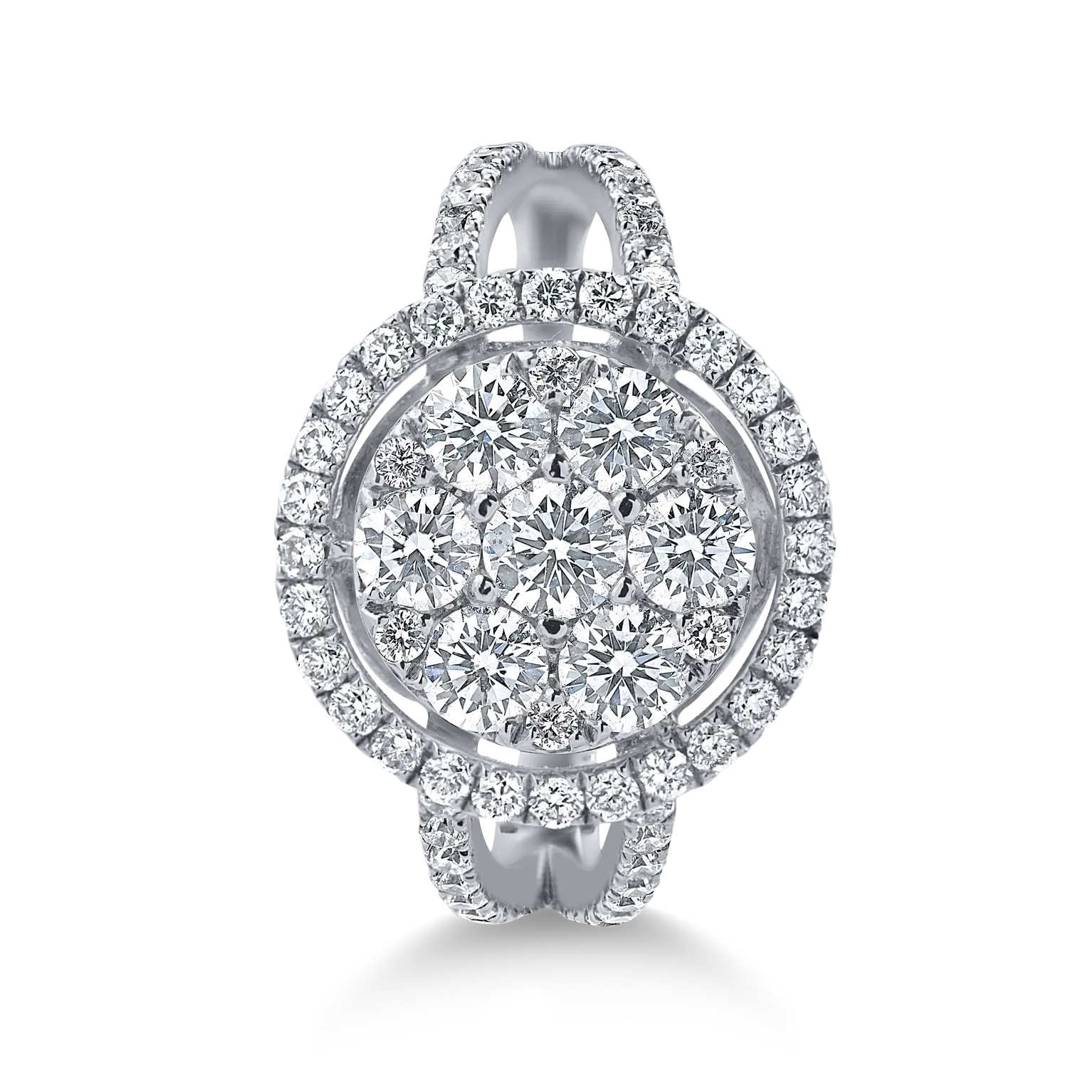 Inel din aur alb cu diamante de1.5ct