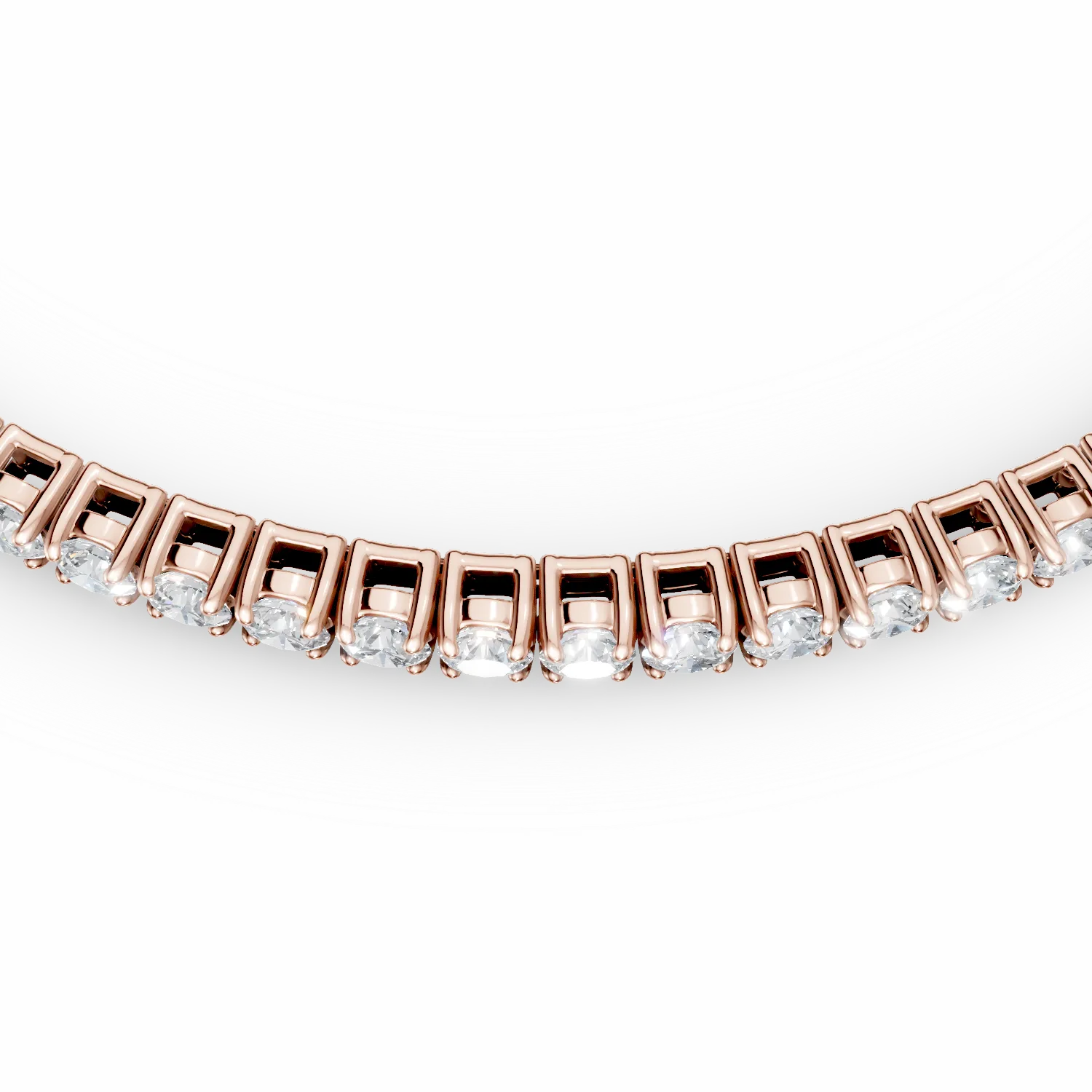 Bransoletka tenisowa z różowego złota z diamentami o masie 2.5ct